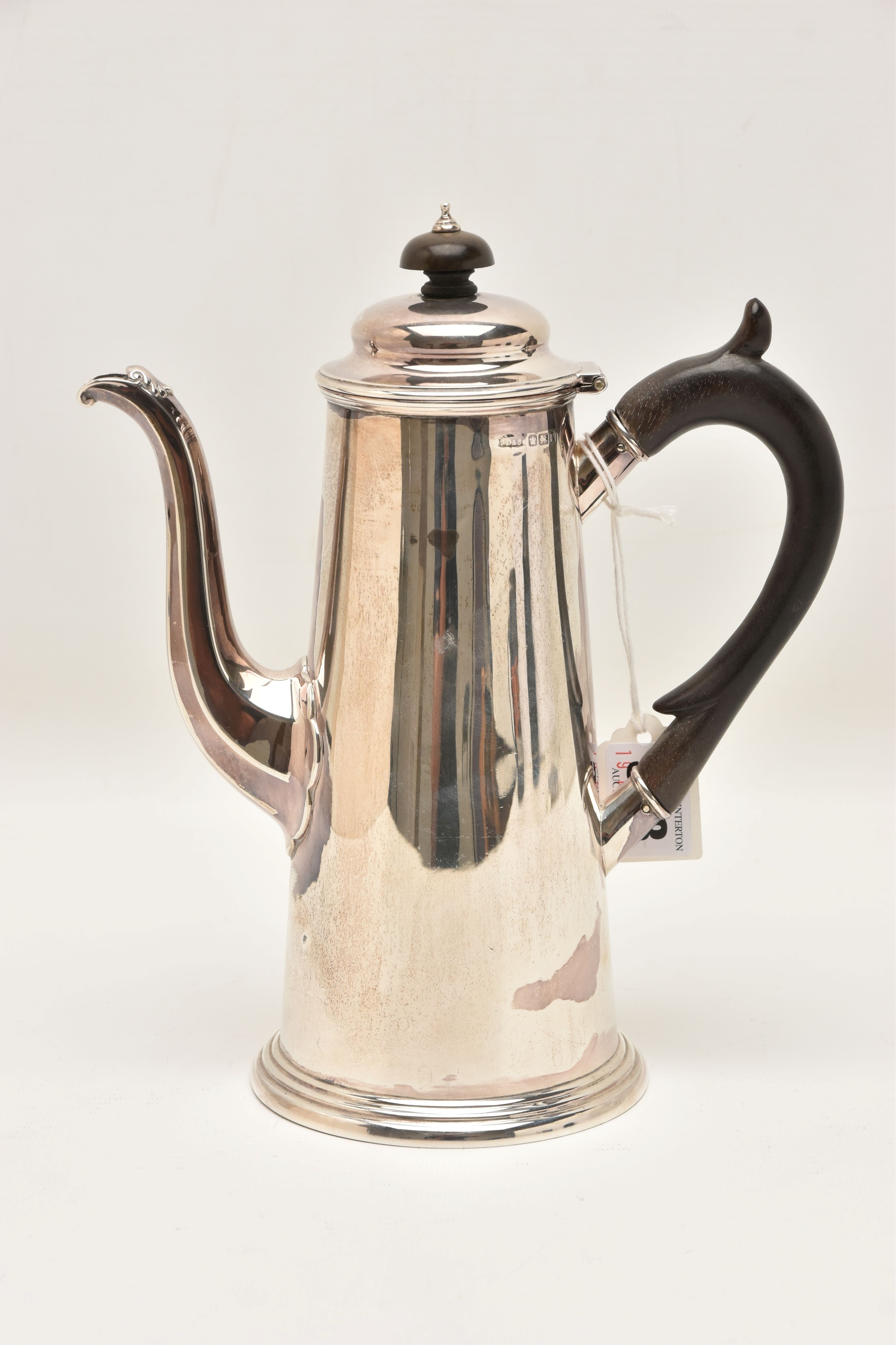 Late Victorian Silver Coffee Pot In George II Style Sold £300