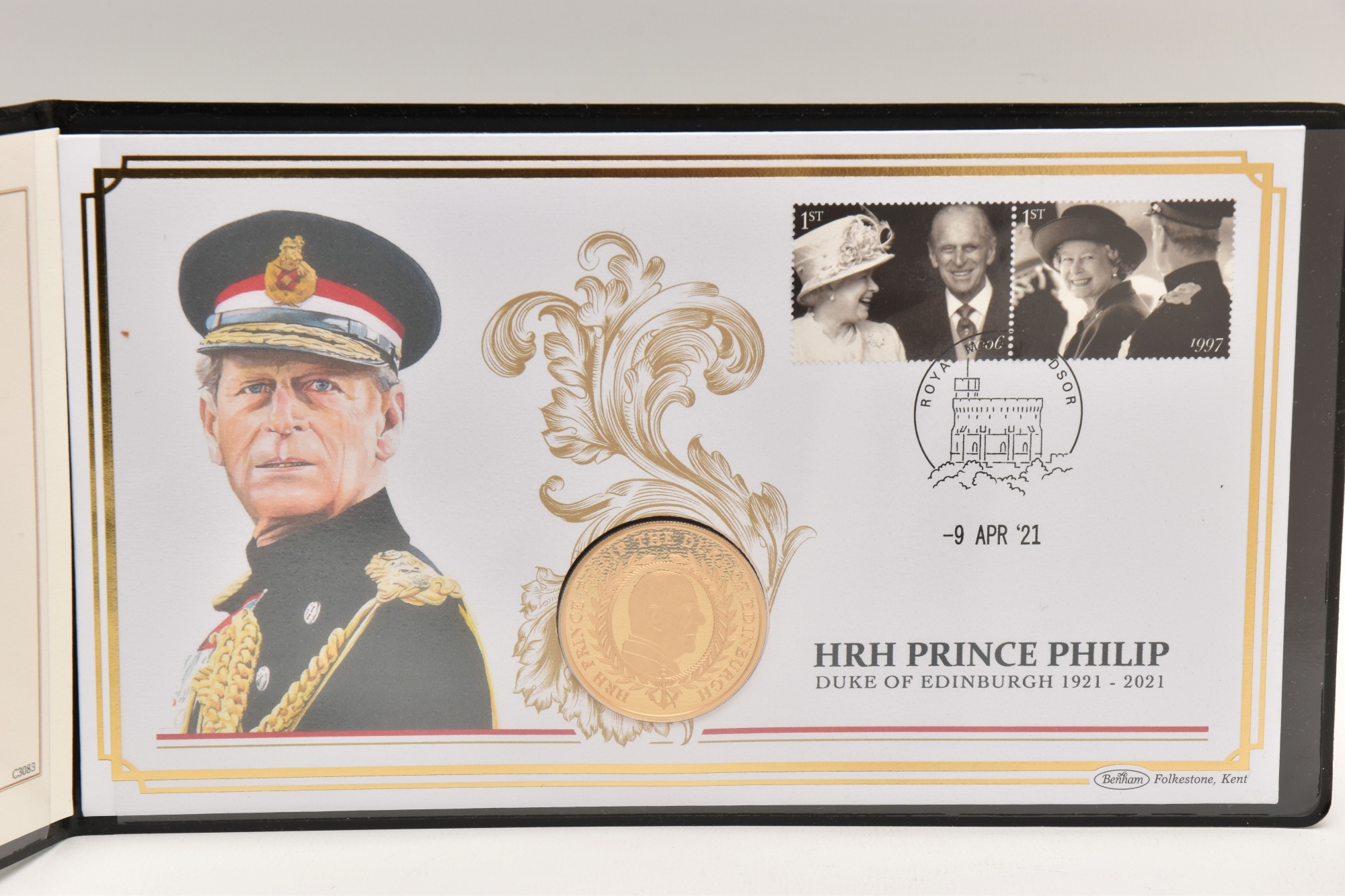 2021 Prince Philip Memorial 22Ct Gold Proof Coin Cover Sold £2,100