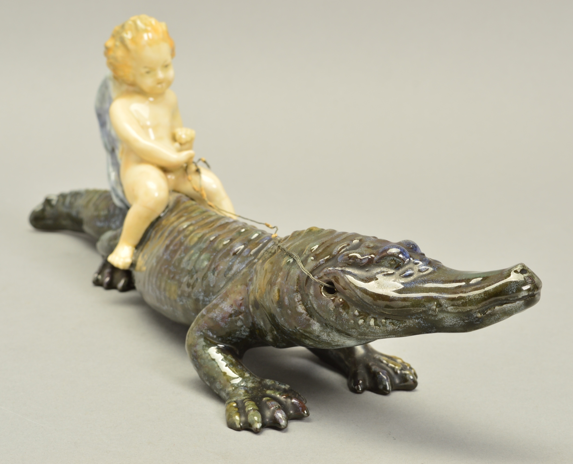 Rare Royal Doulton Boy On A Crocodile Sold 7 000