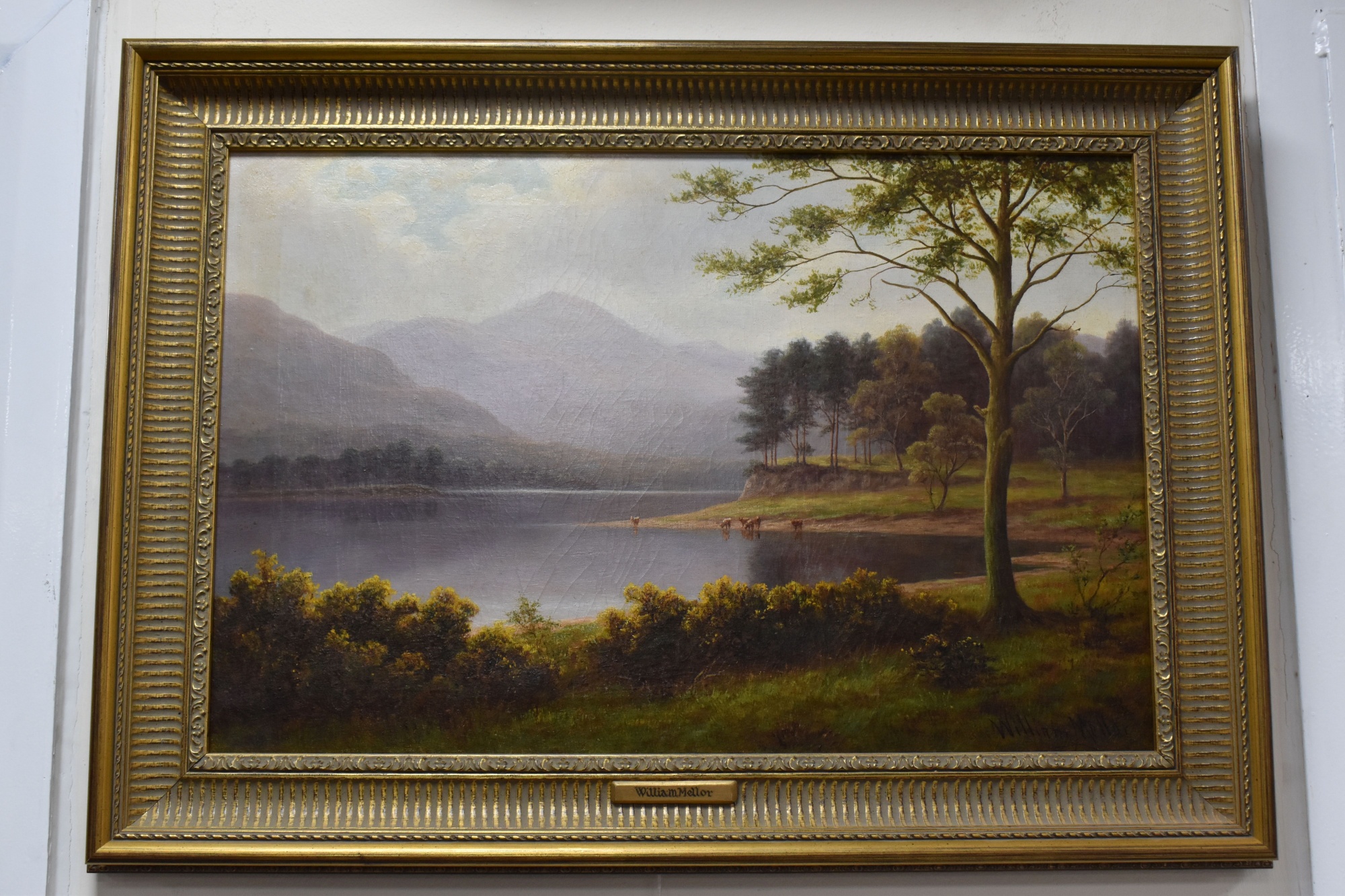 William Mellor 'Cat Bells From Derwentwater, Cumberland' Lake District Oil Painting Sold £560