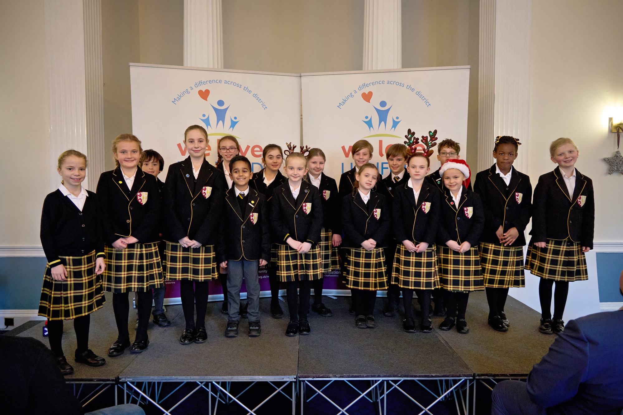 Children from Lichfield Cathedral School’s junior choir sang Christmas carols at the event.