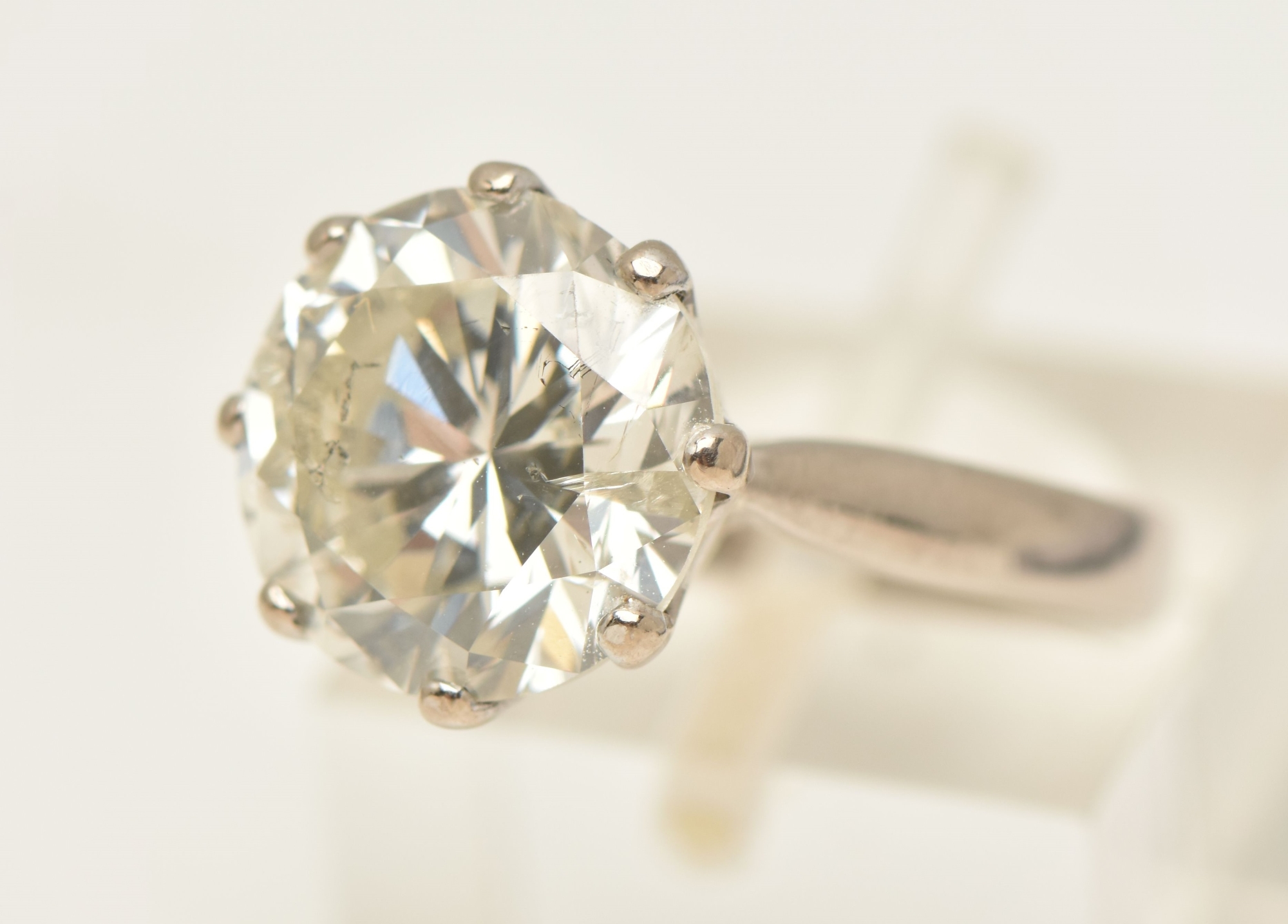 The 5ct natural diamond single stone ring sold at auction for £13,500.