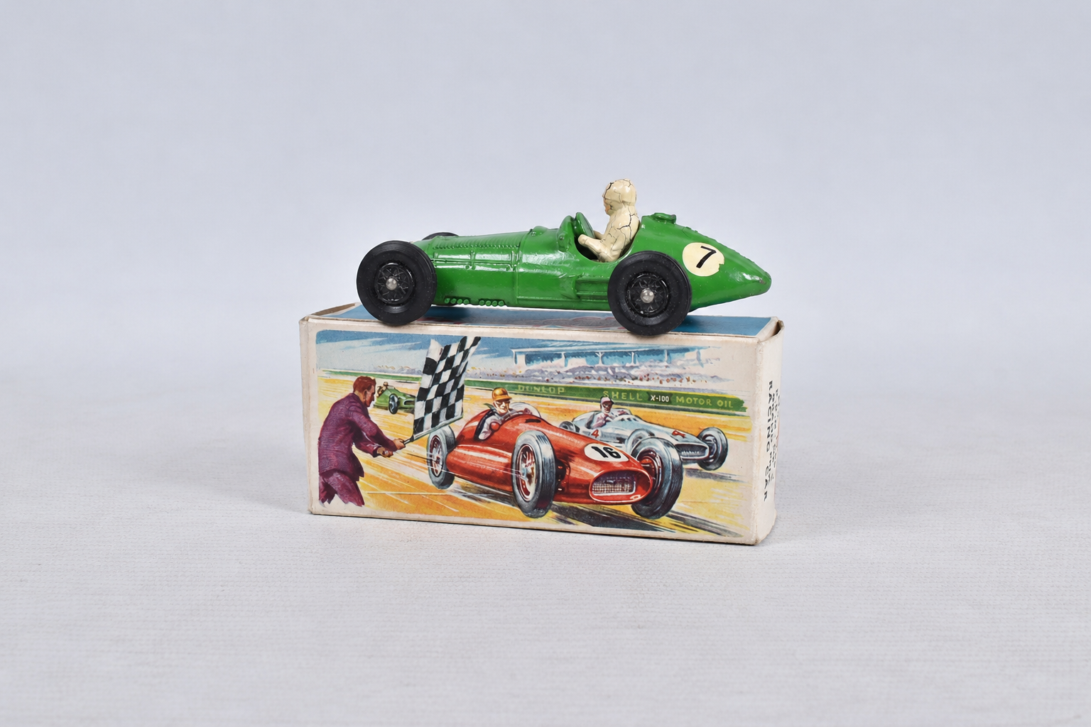 Vintage Green Race Car and Box.png