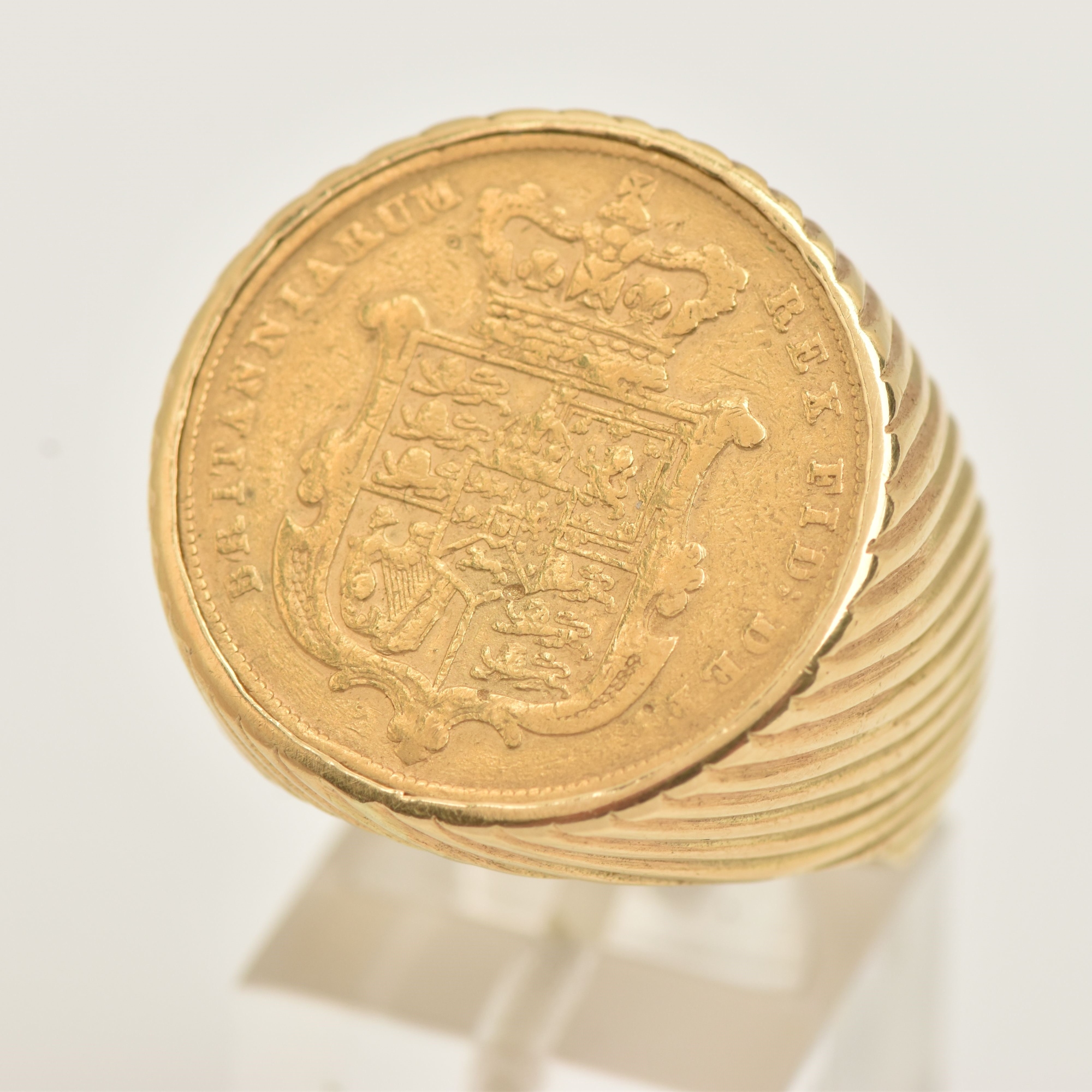 18Ct Gold Mounted Full Sovereign Ring George IV 1825 Sold £950