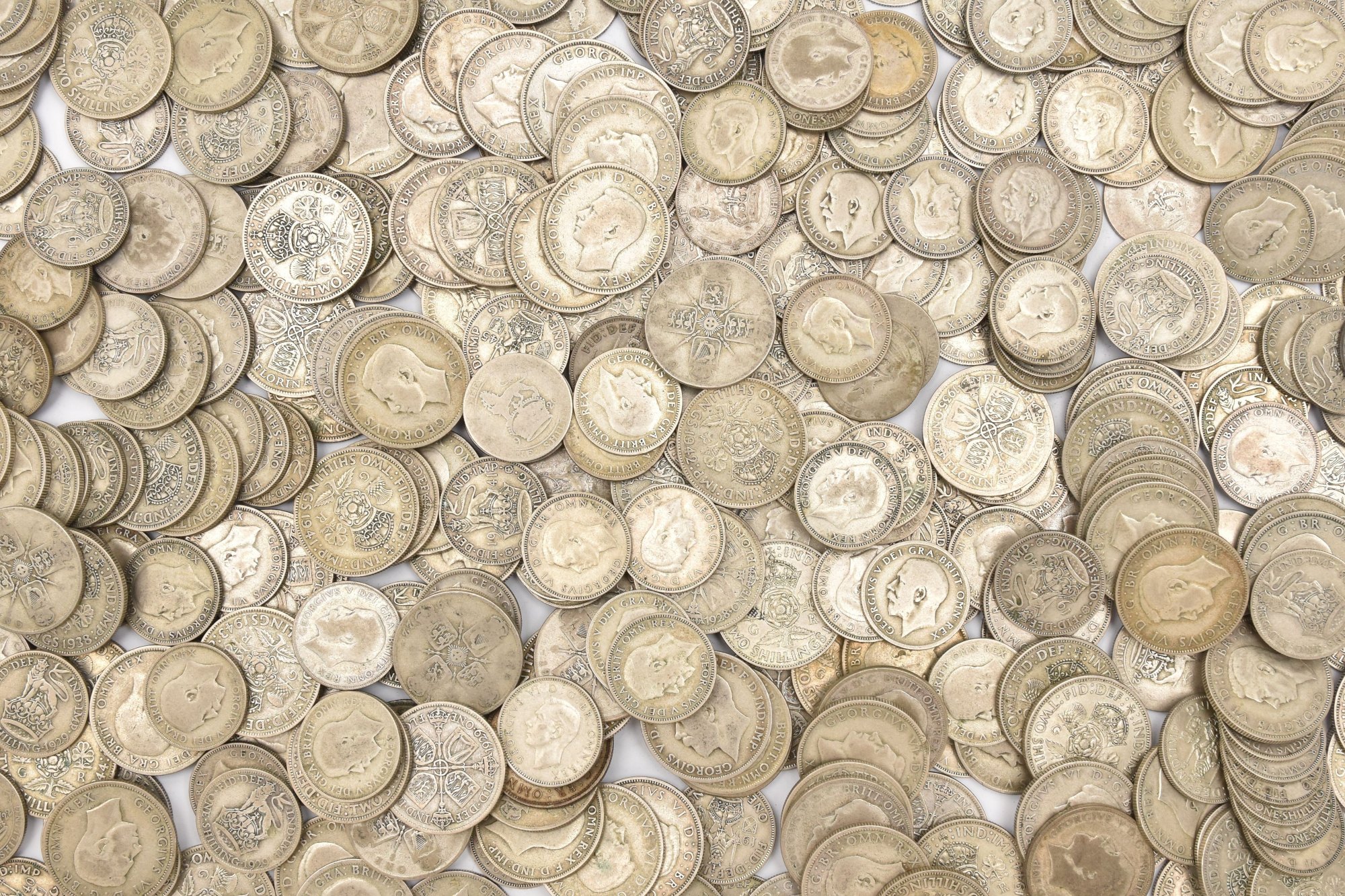Pre 1947 Coins Florins And Shillings Sold £800