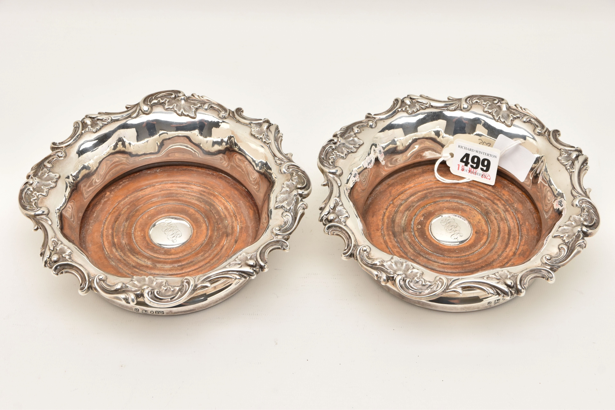 Pair Of William IV Silver Bottle Coasters Sold £340
