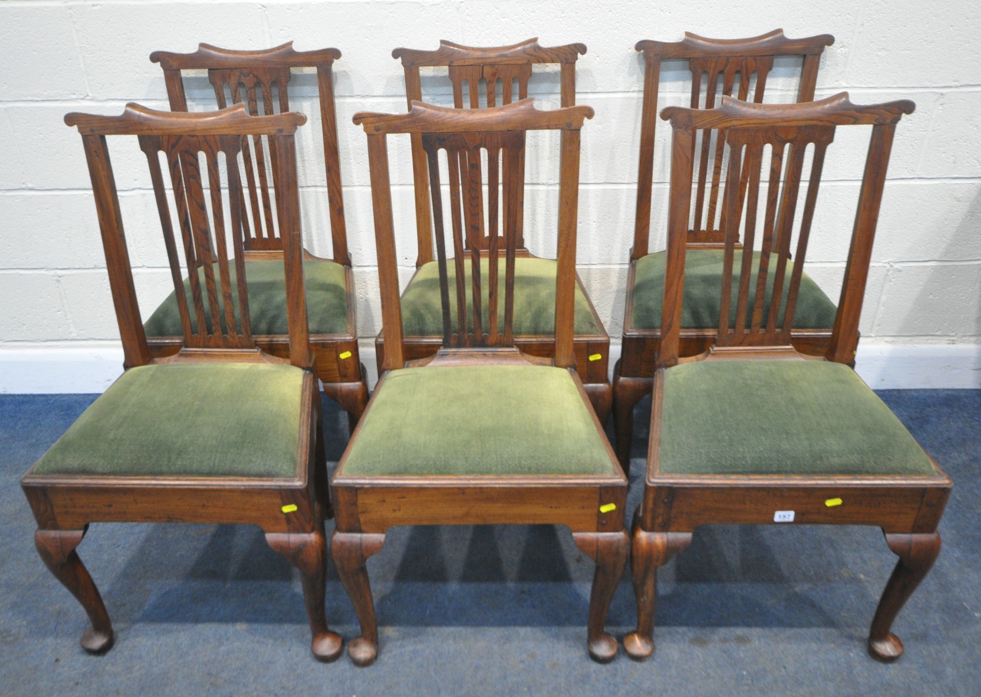 Six Georgian Oak Dining Chairs Sold £420