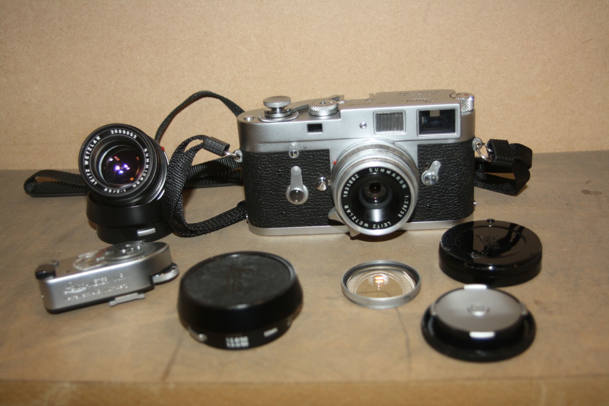 Leica M2 Film Camera With Summaron And Summicron Lenses Sold £2,000