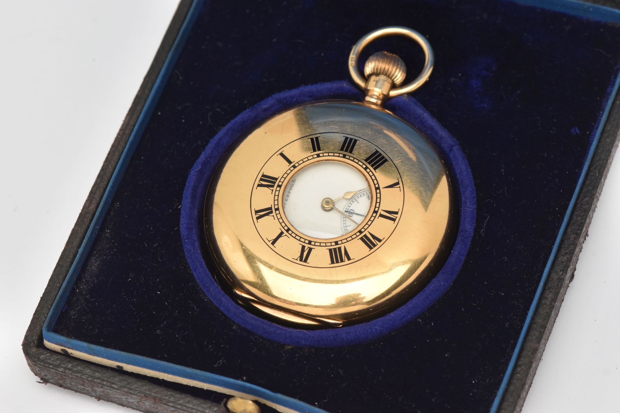 Early C20th 18Ct Gold Half Hunter Pocket Watch Sold £1,500