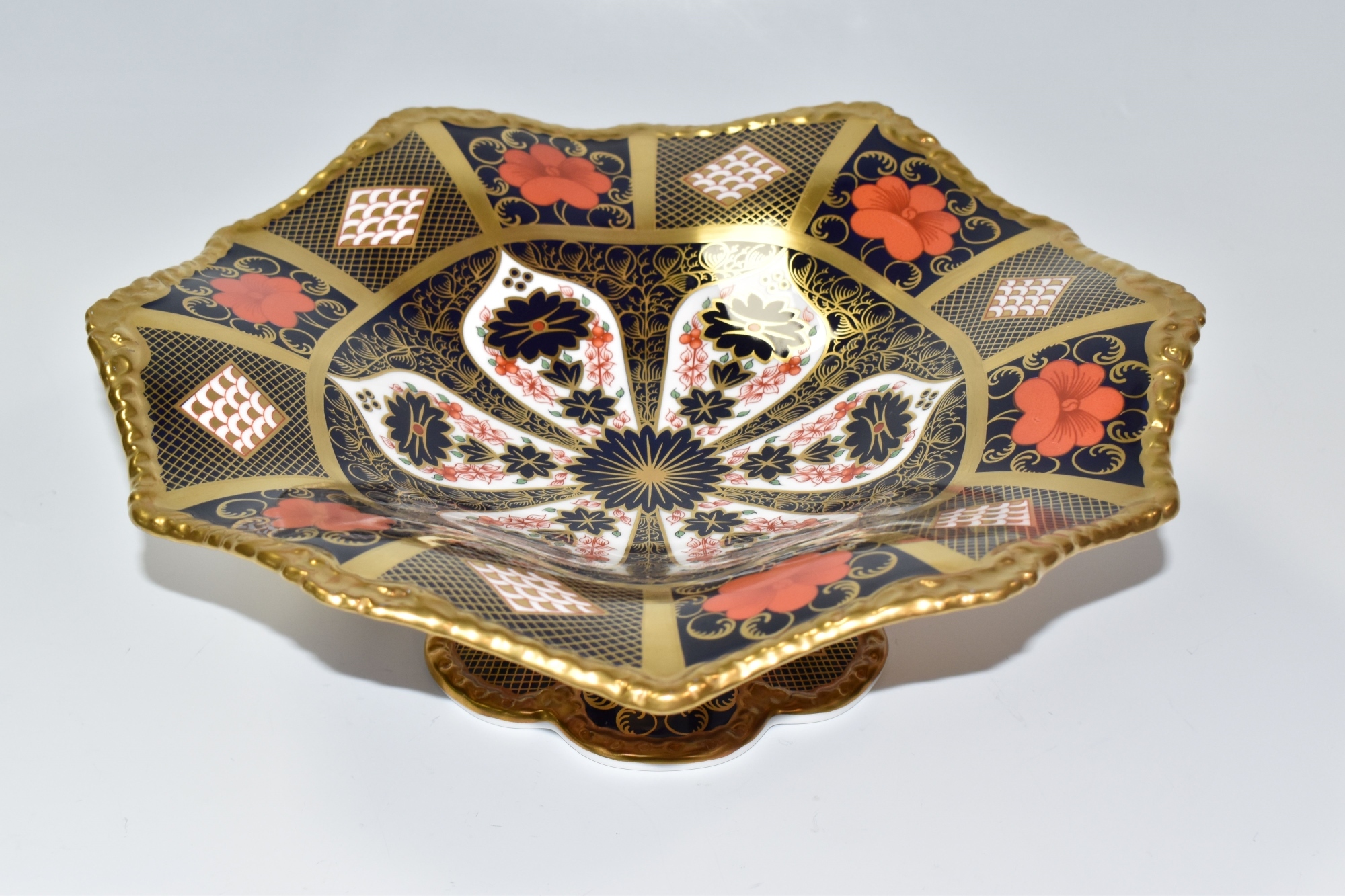 Royal Crown Derby Old Imari Pedestal Bowl 1128 Pattern Sold £950