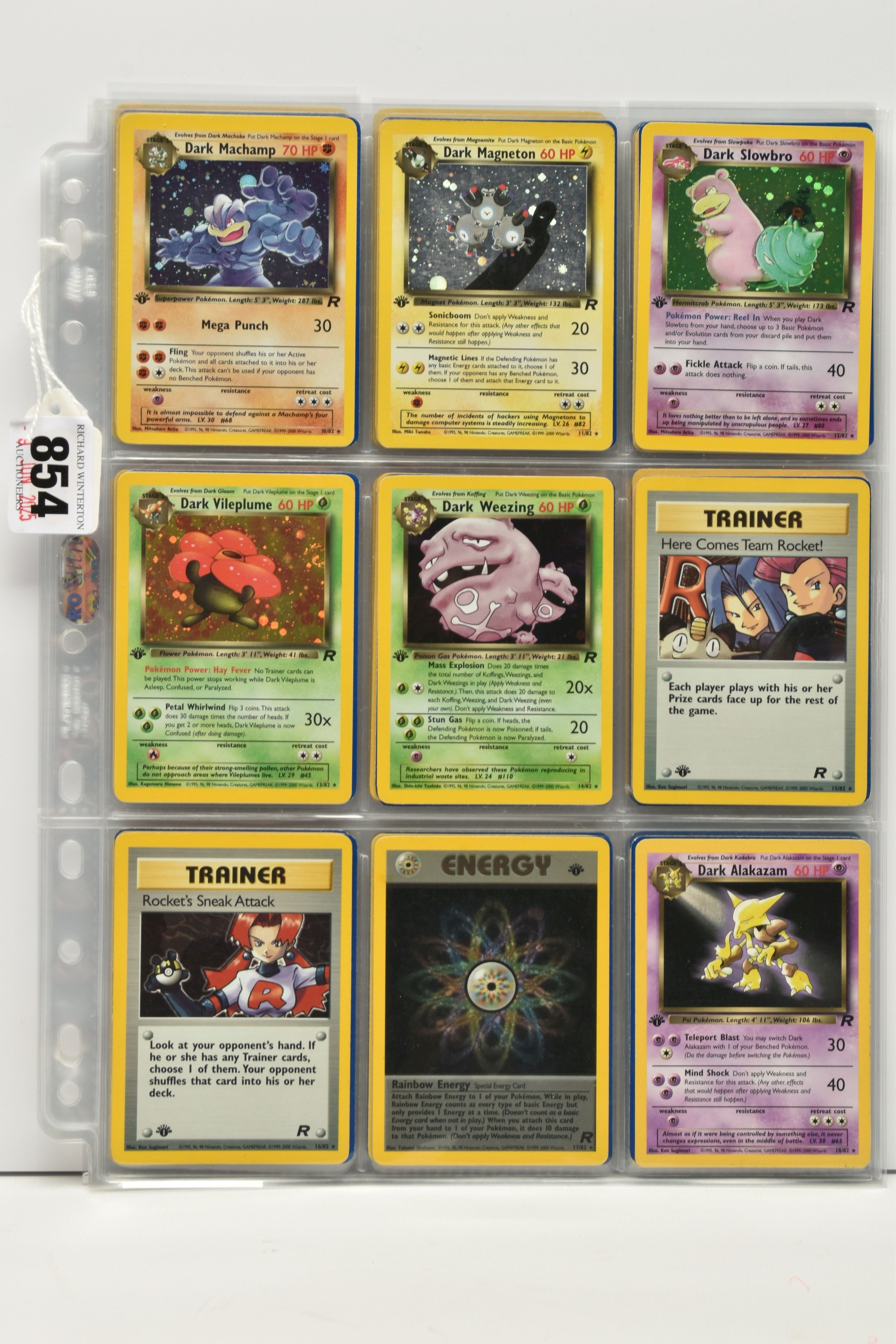 Complete Pokemon 1St Edition Team Rocket Set Sold £1,700 Web