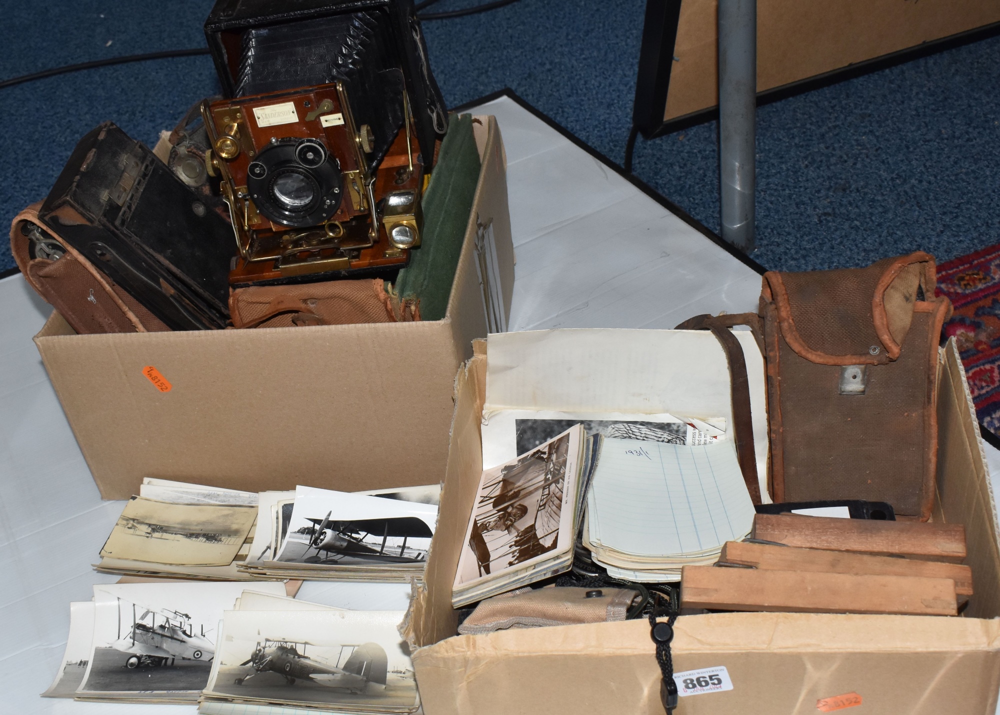 Vintage Aircraft Photos And Plate Camera Sold £1,000