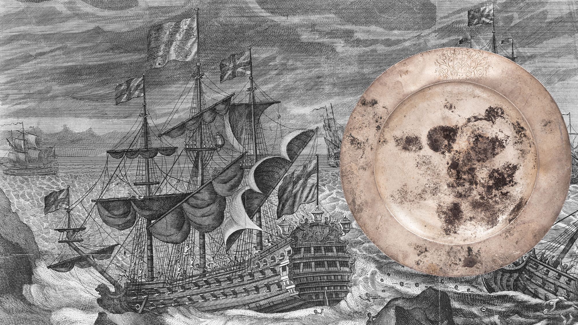 HMS Association Silver Plate Public Domain Engraving