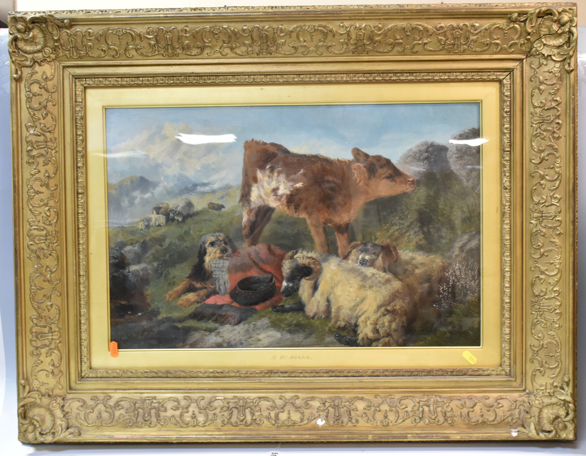 George William Horlor Highland Scene Oil Painting Sold £1,200