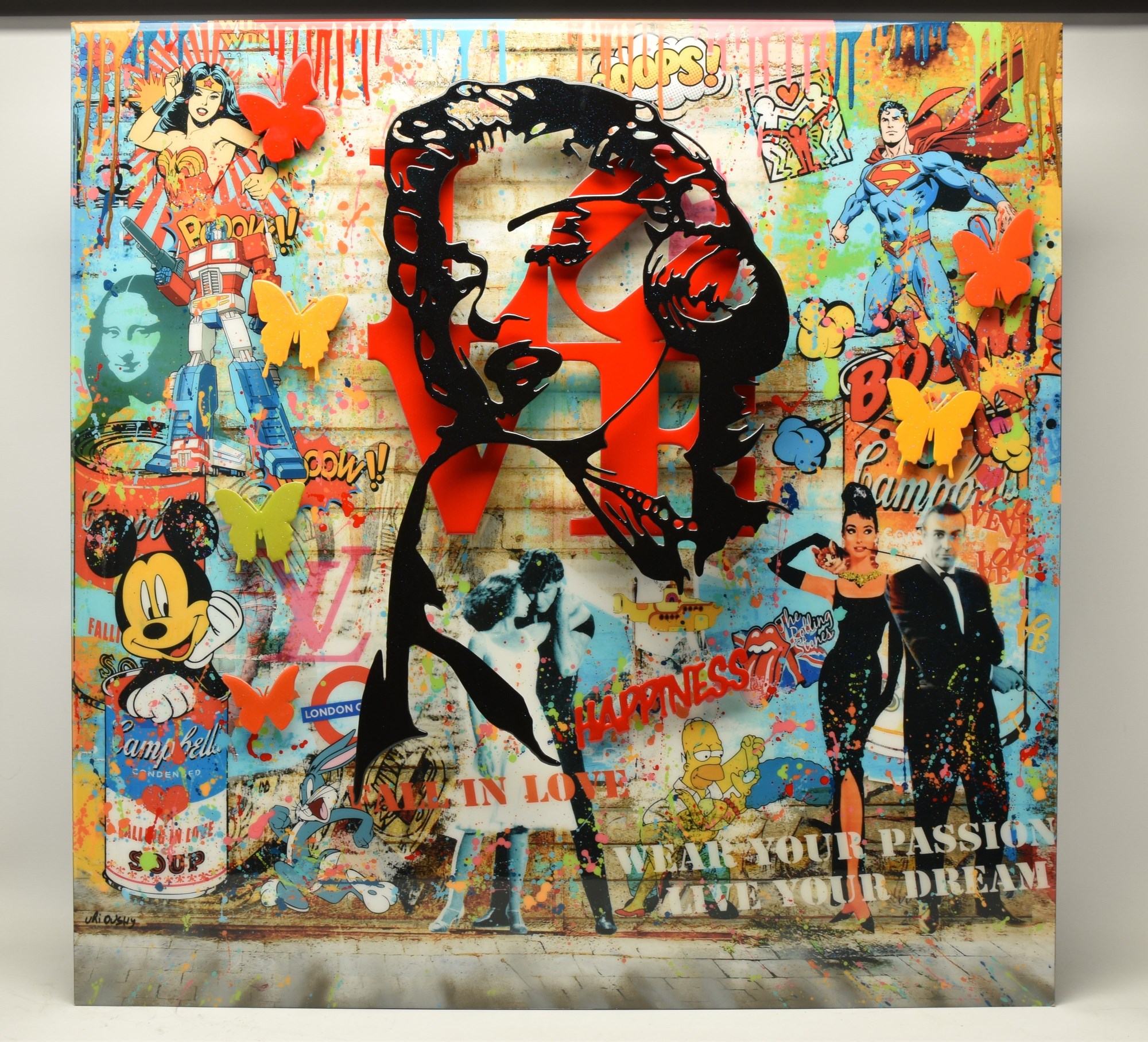 Uri Dushy 'Love Marilyn II' Mixed Media On Aluminium Sold £640