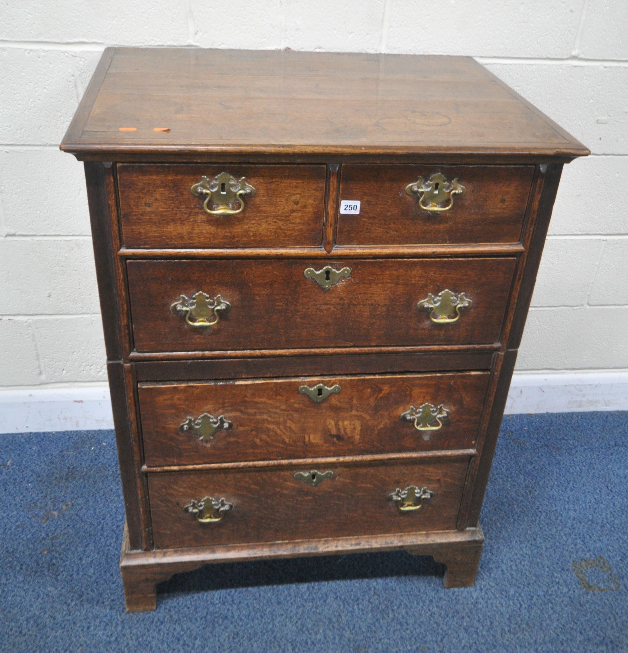 C18th Oak Chest On Chest Sold £520