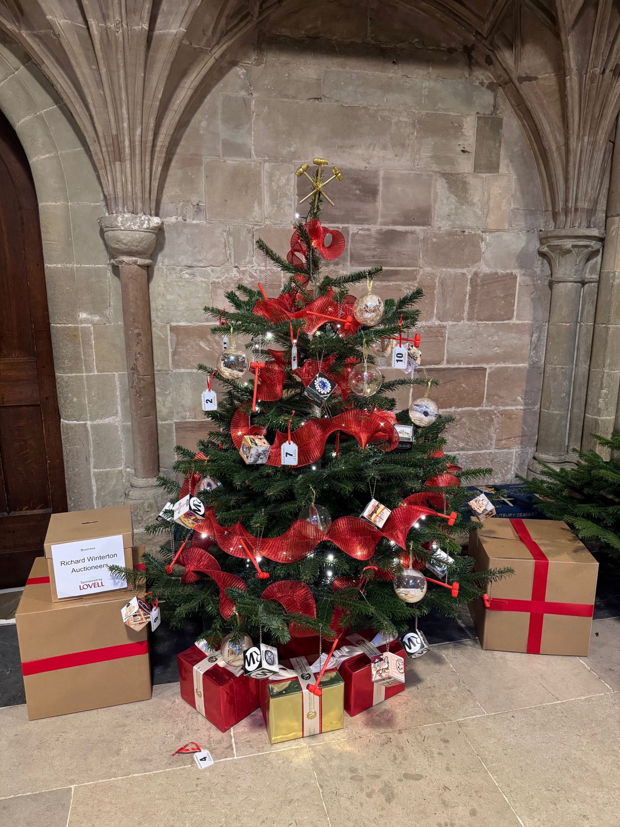 Richard Winterton Auctioneers' tree in the 2024 Christmas Tree Festival.