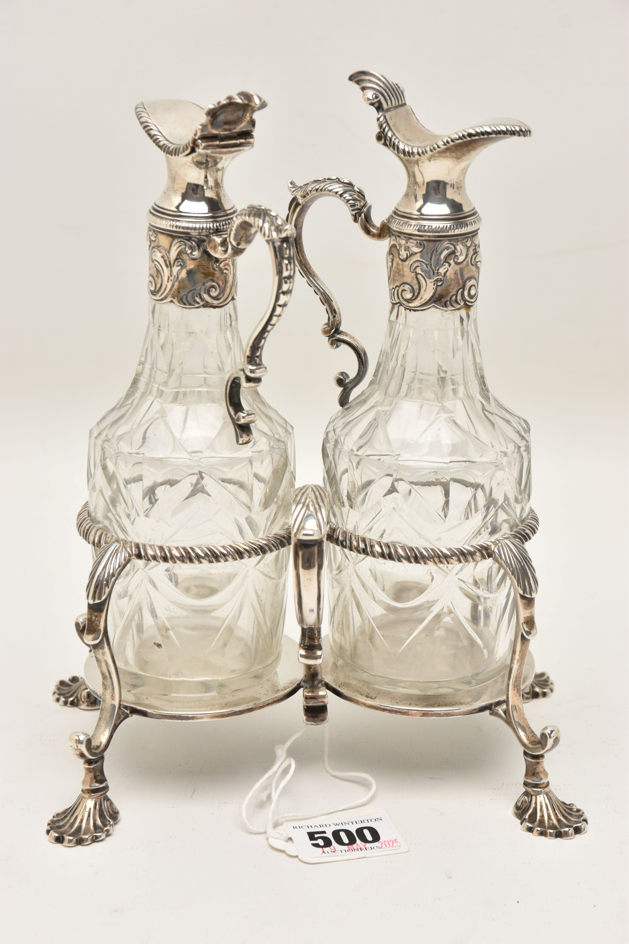 George III oil And Vinegar Silver Cruet By Jabez Daniell And James Mince Sold £280