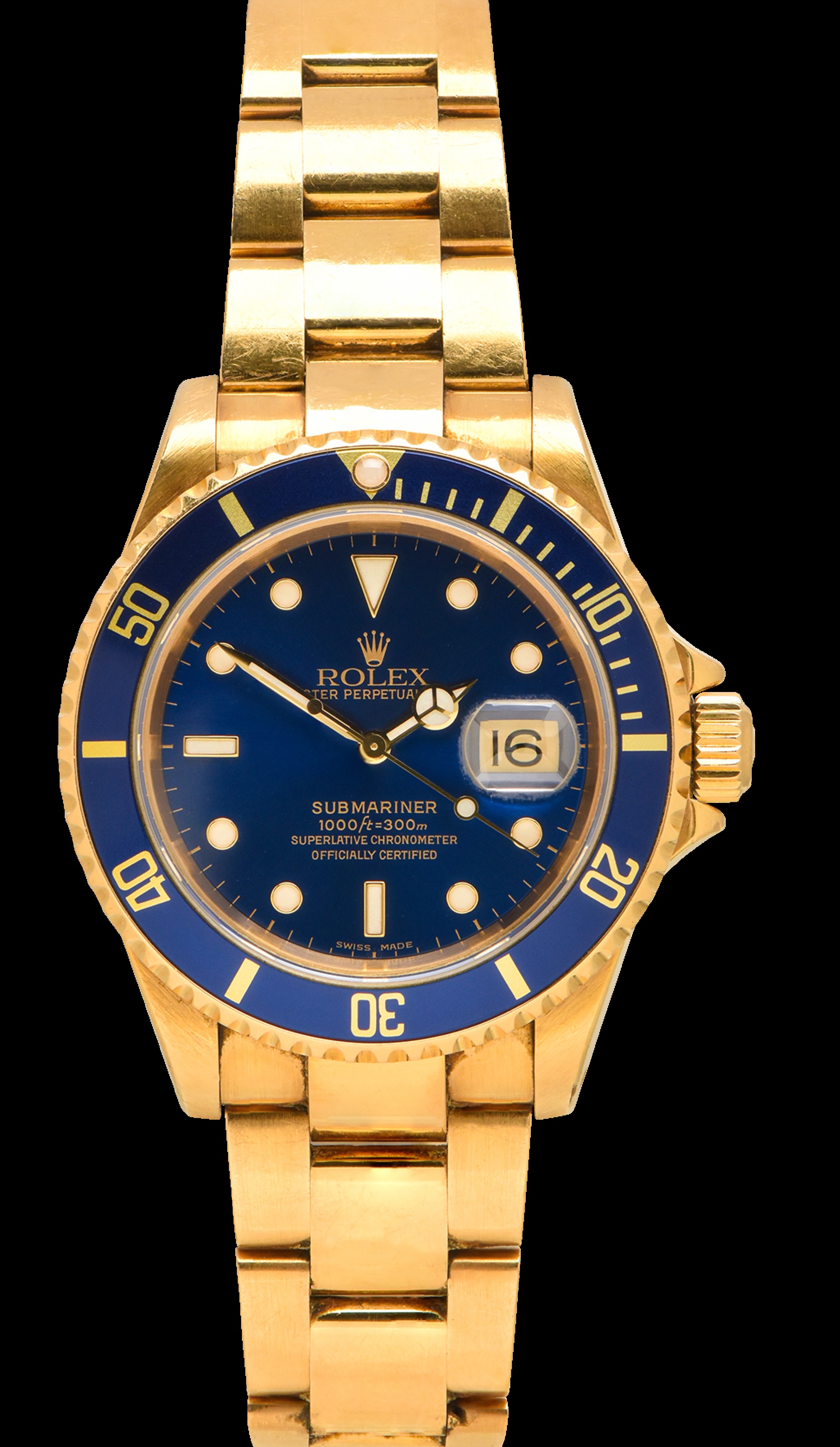 The 18ct gold Rolex Submariner reference 16618.