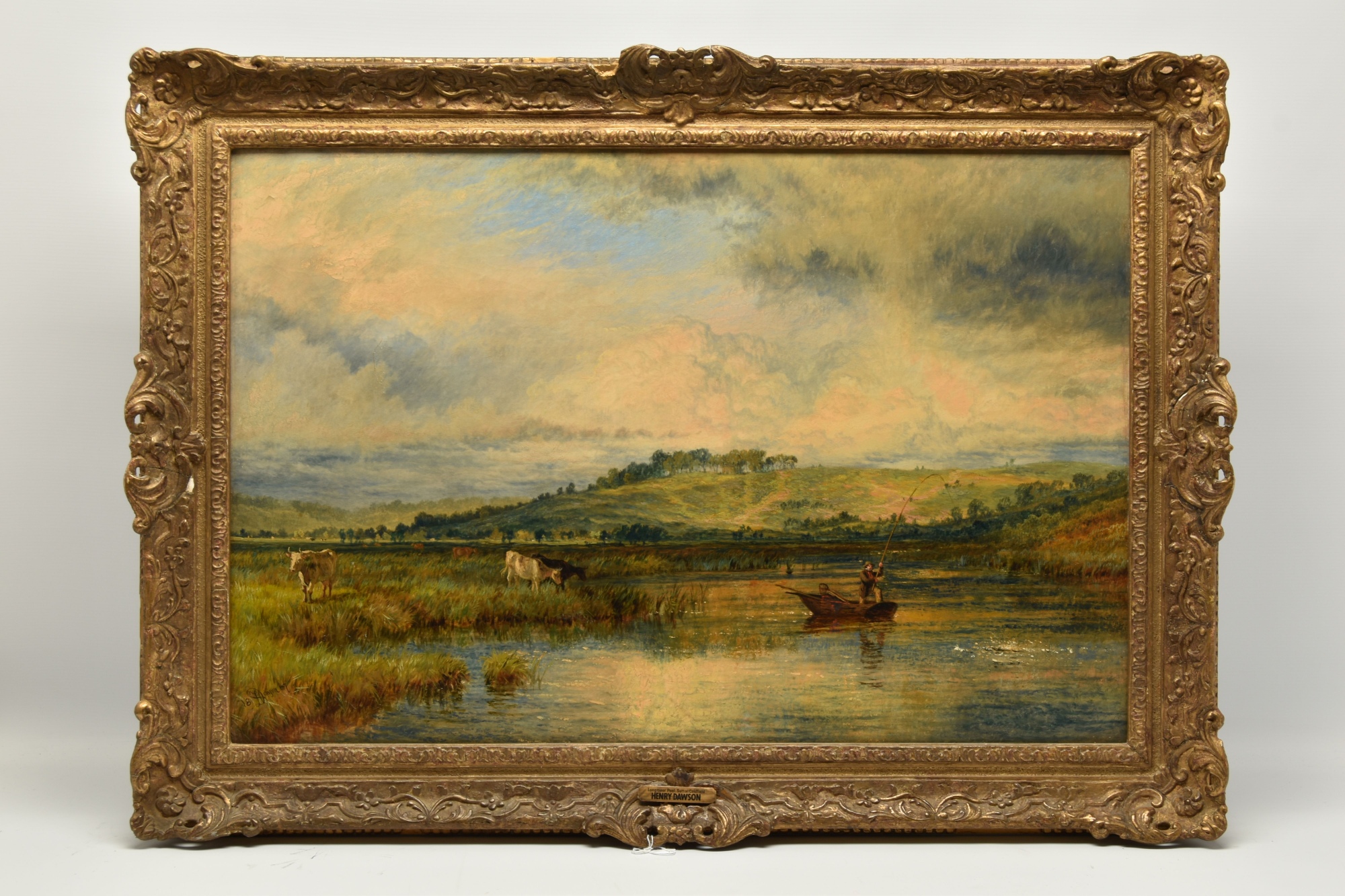 'Longmoor Pool, Sutton Coldfield' Oil By Henry Dawson Sold £540