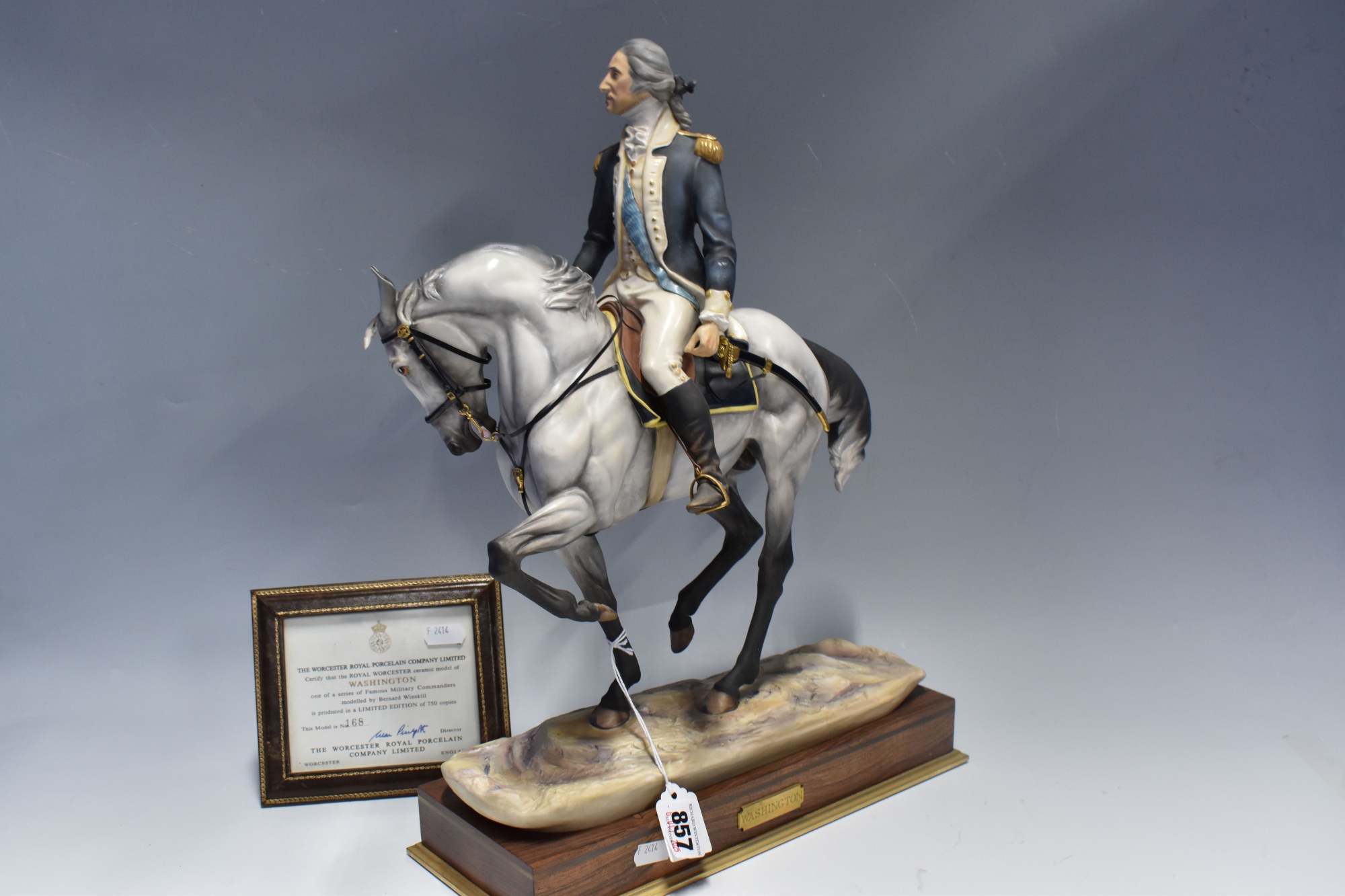 Ltd Edition Royal Worcester 'Washington' Sculpture No168 Of 750 Modelled By Bernard Winskill Sold £400