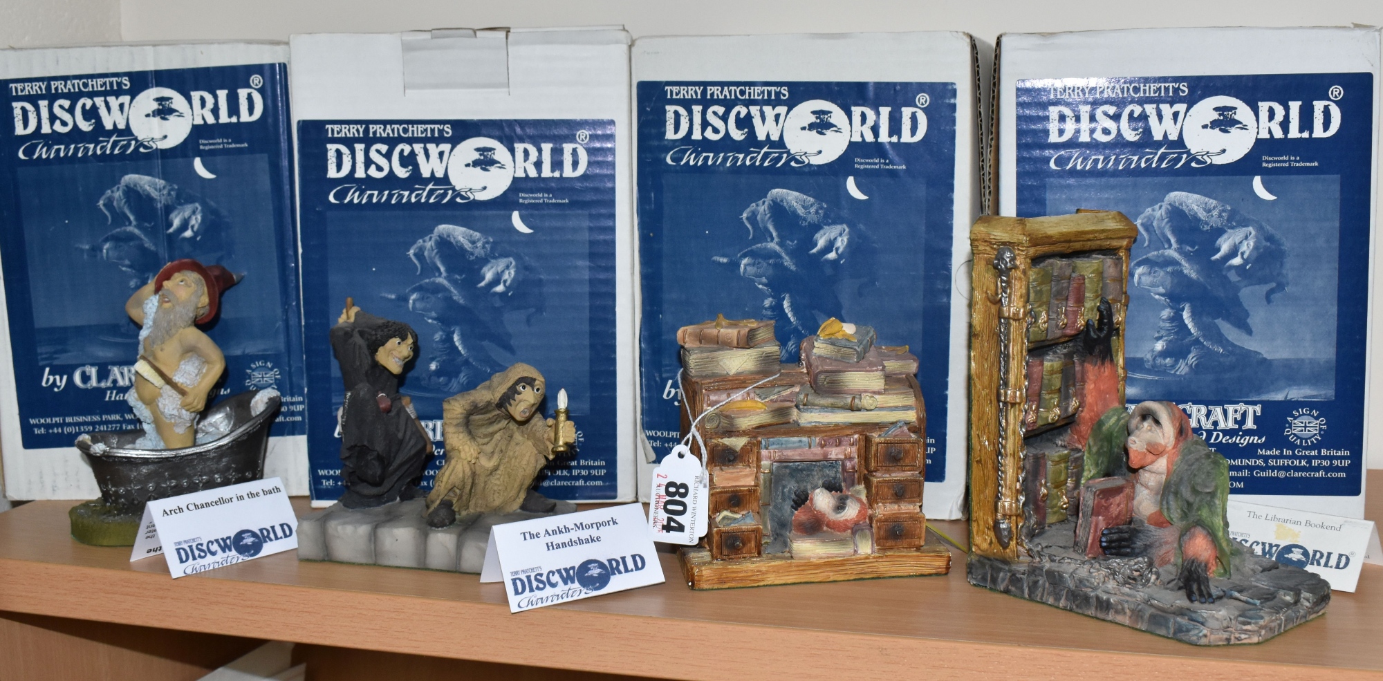 Four Boxed Clarecraft Discworld Collectables Sold £420