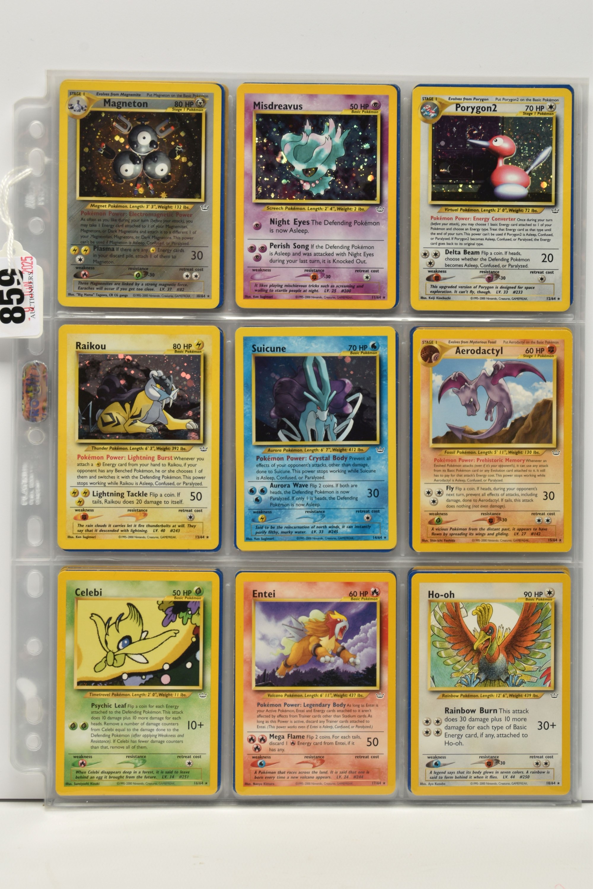 Near Complete Pokemon Neo Revelation Set Sold £900