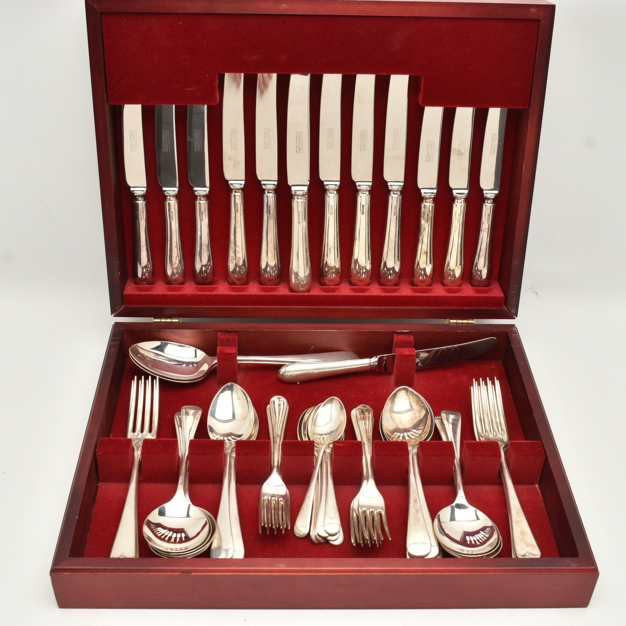 Elizabeth II Silver Canteen Of Cutlery Sold £1,050