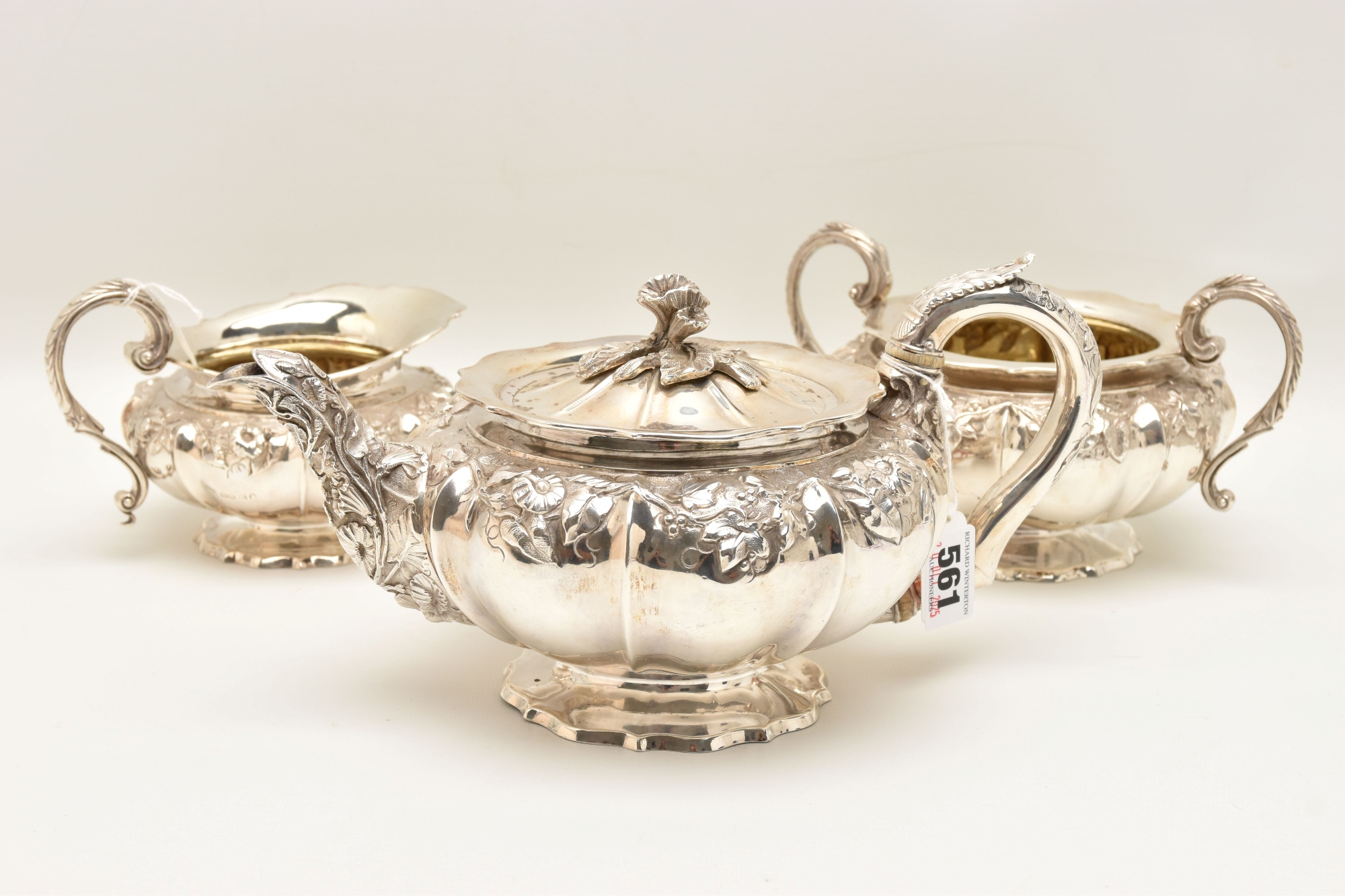 George VI Silver Three Piece Teaset Sold £1,600