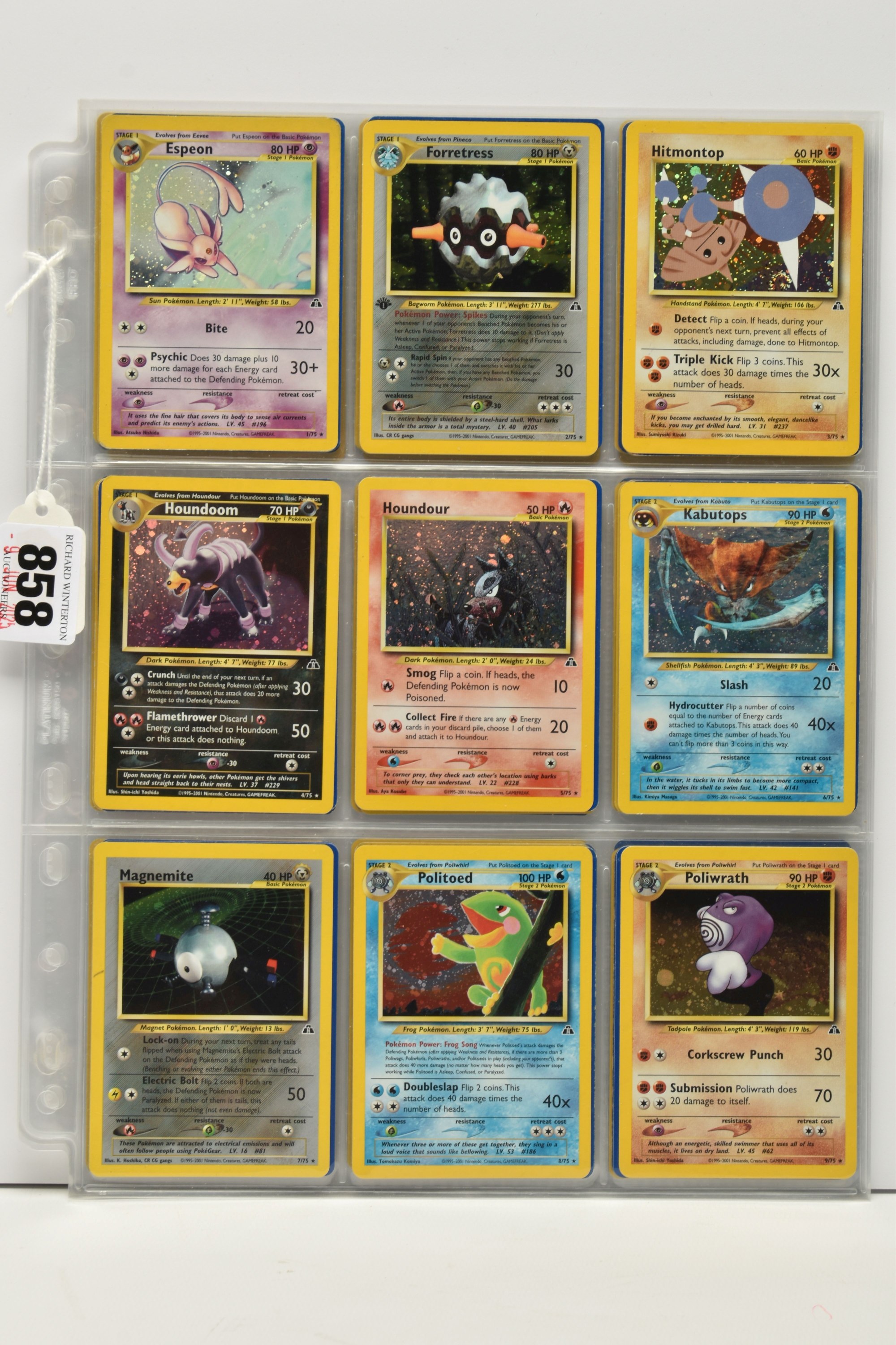 Complete Pokémon Neo Discovery Set Sold £800