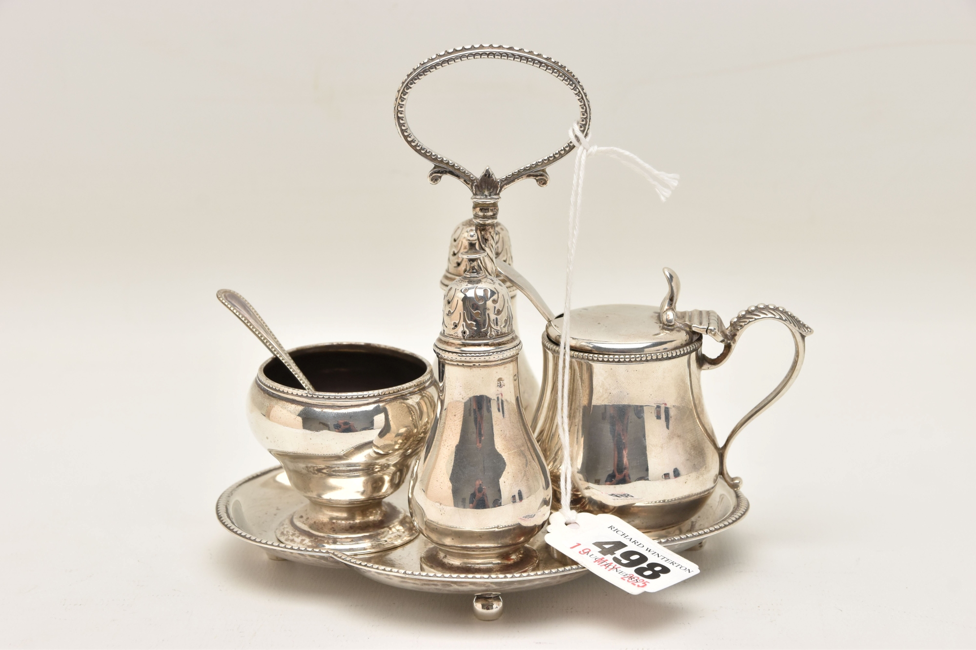Victorian Four Piece Silver Cruet Sold £260