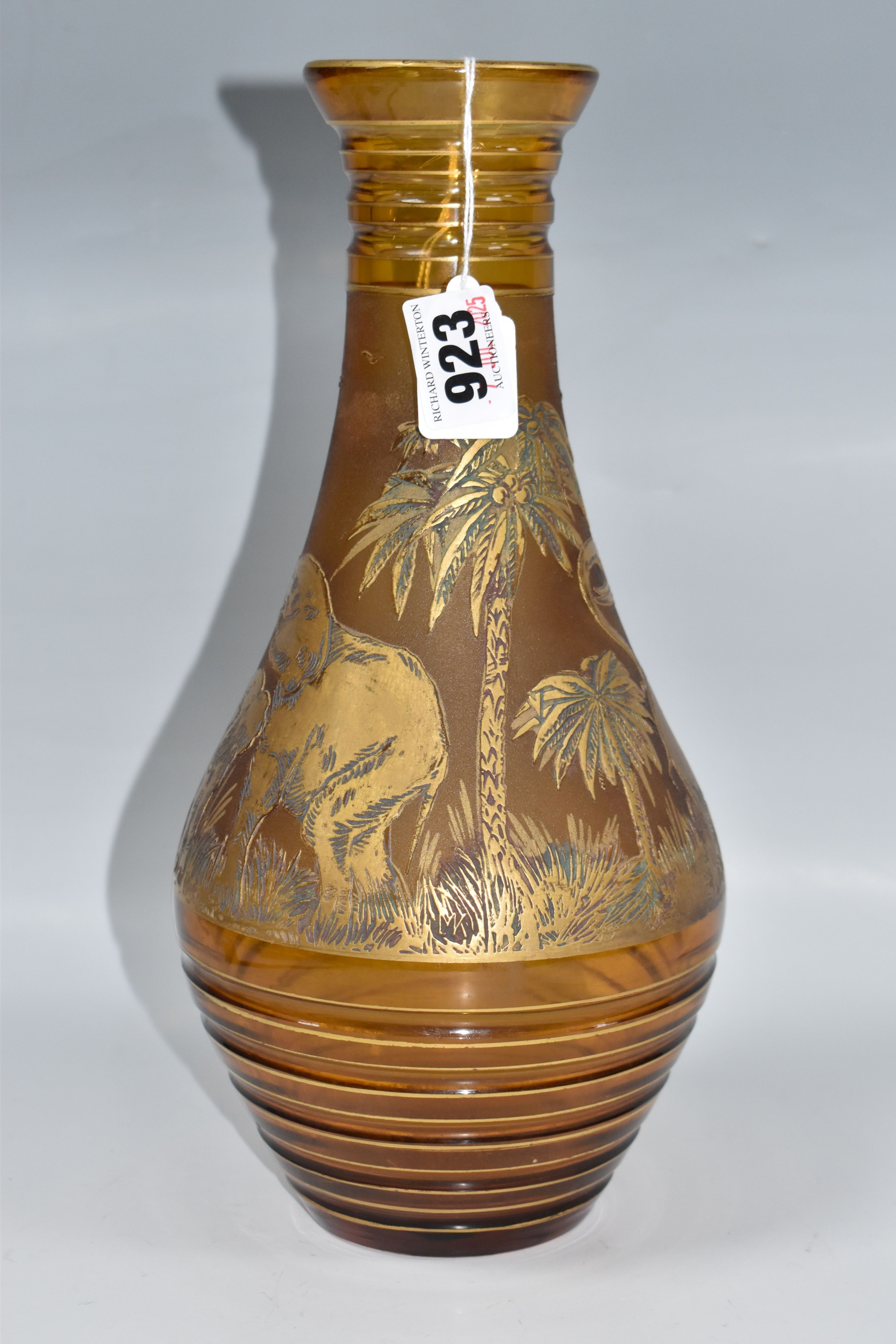Moser Animor Series Amber Glass Vase Sold £440
