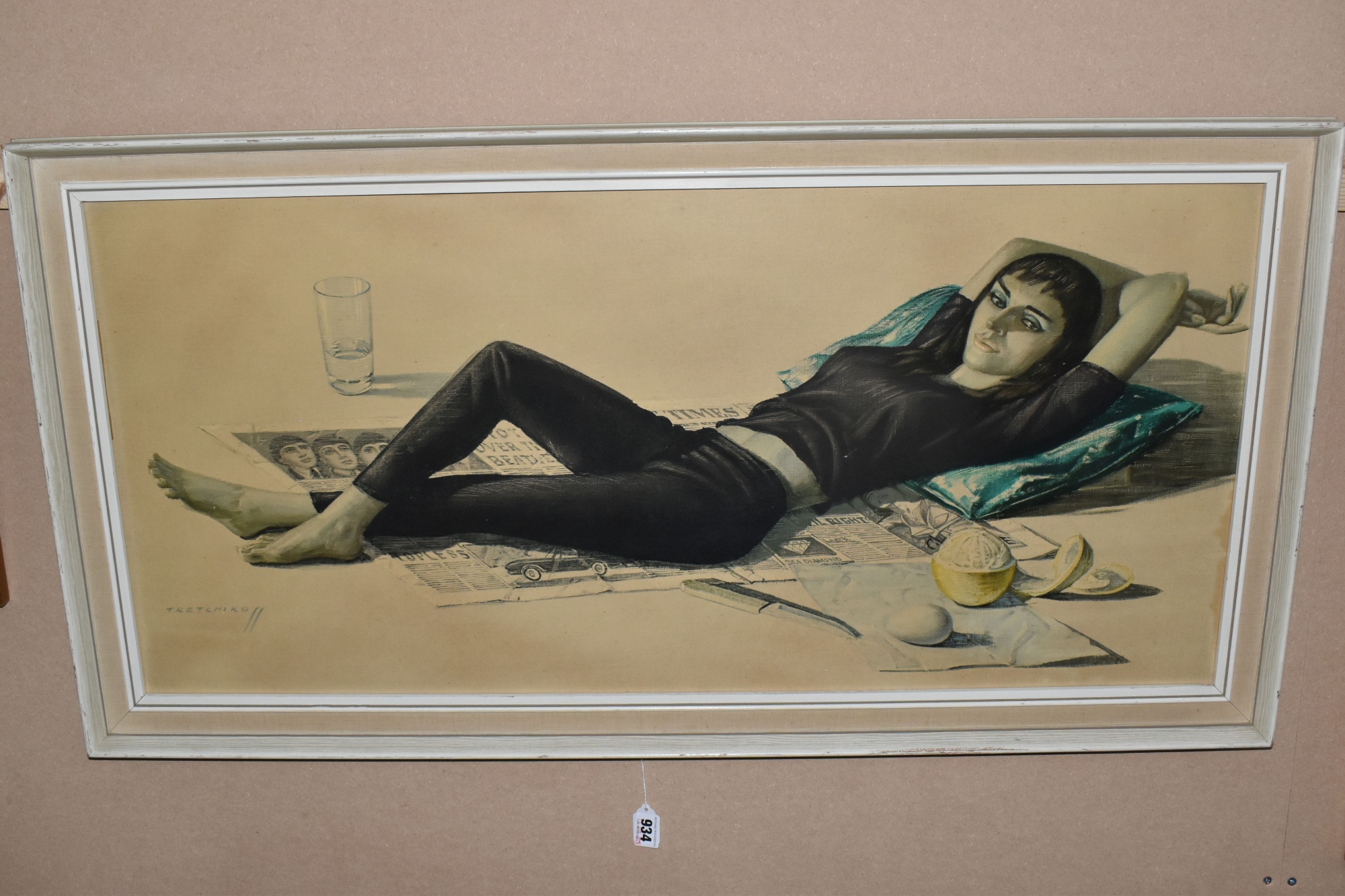 Vladimir Tretchikoff 'Beatnik Girl' Vintage Print Sold £320