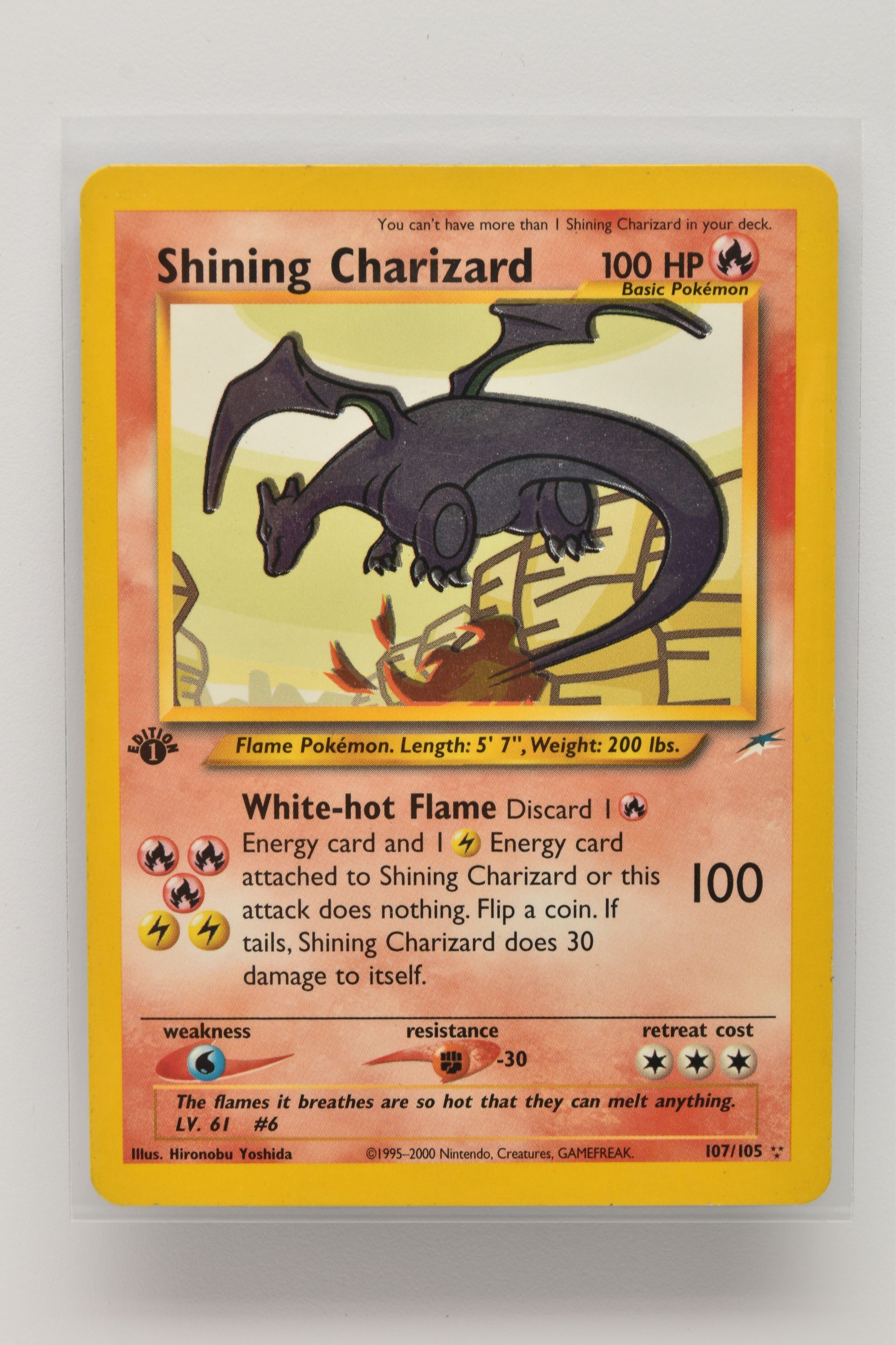 Shining Charizard 1St Edition Pokemon Card 107 105 From Neo Destiny Set Sold £1,250 Web