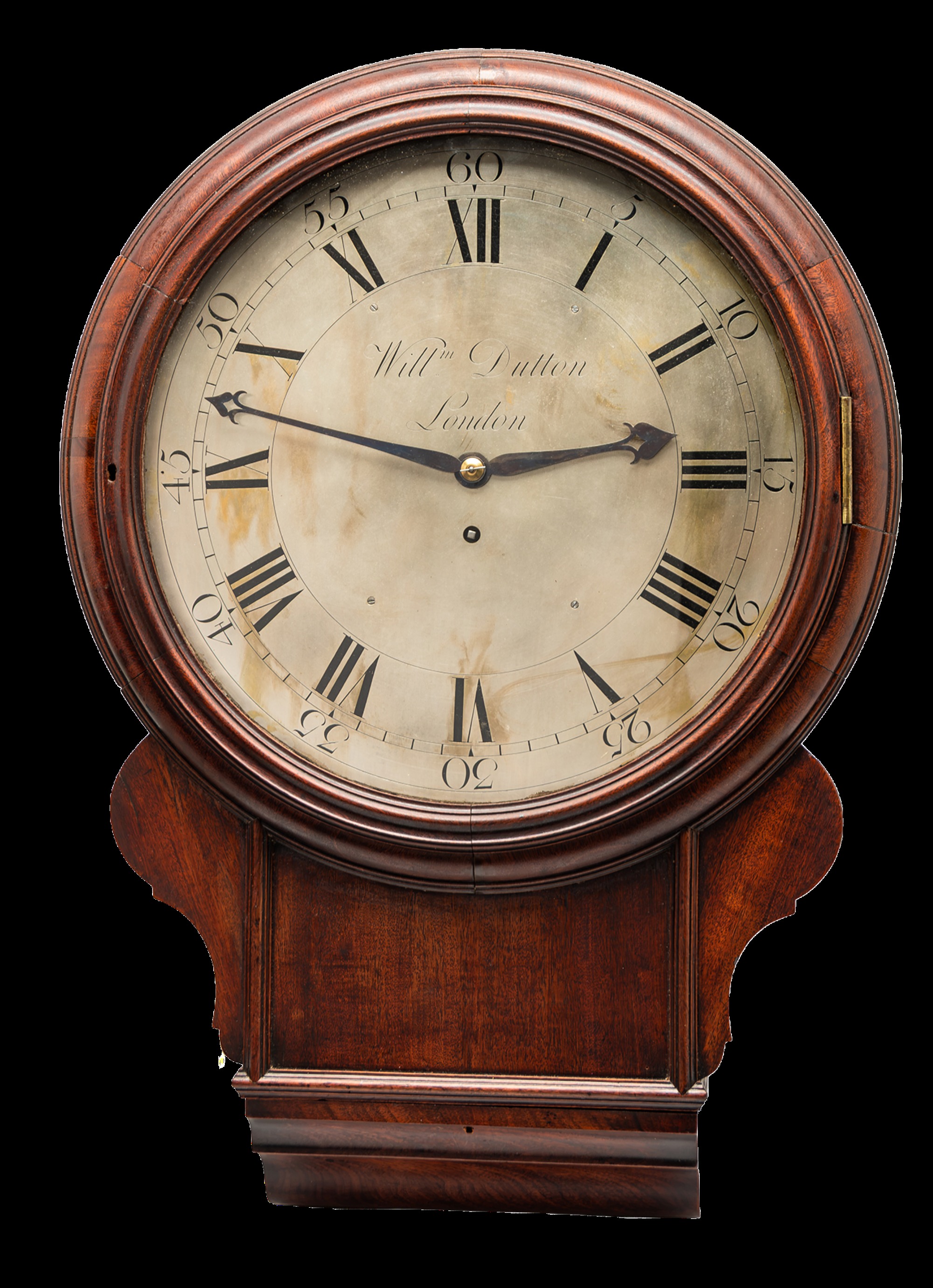 This drop dial wall clock by respected 18th century horologist William Dutton of London sold at £17,500.