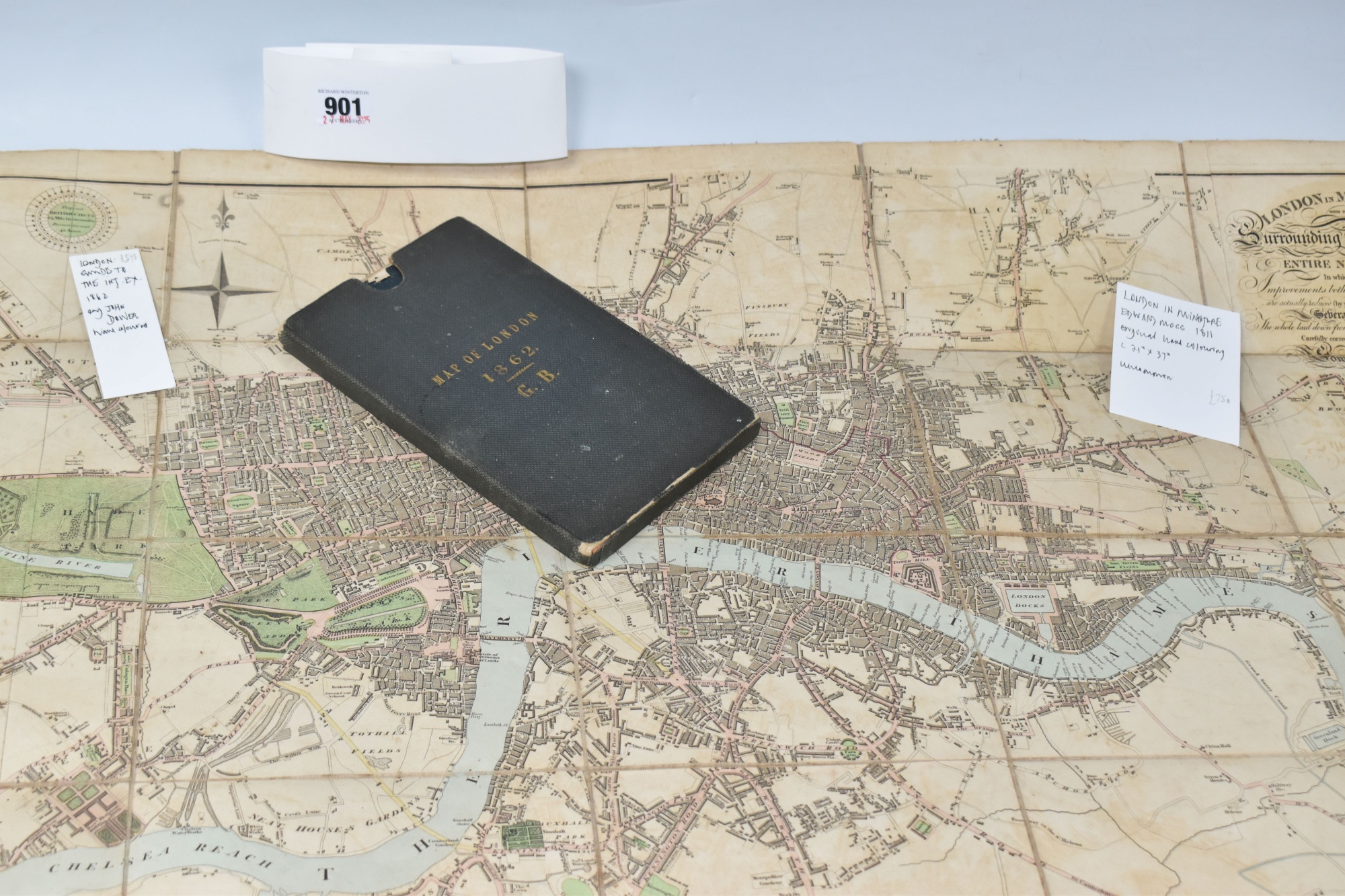 Two Rare Antiquarian Maps Of London 1811 And 1862 Sold £380