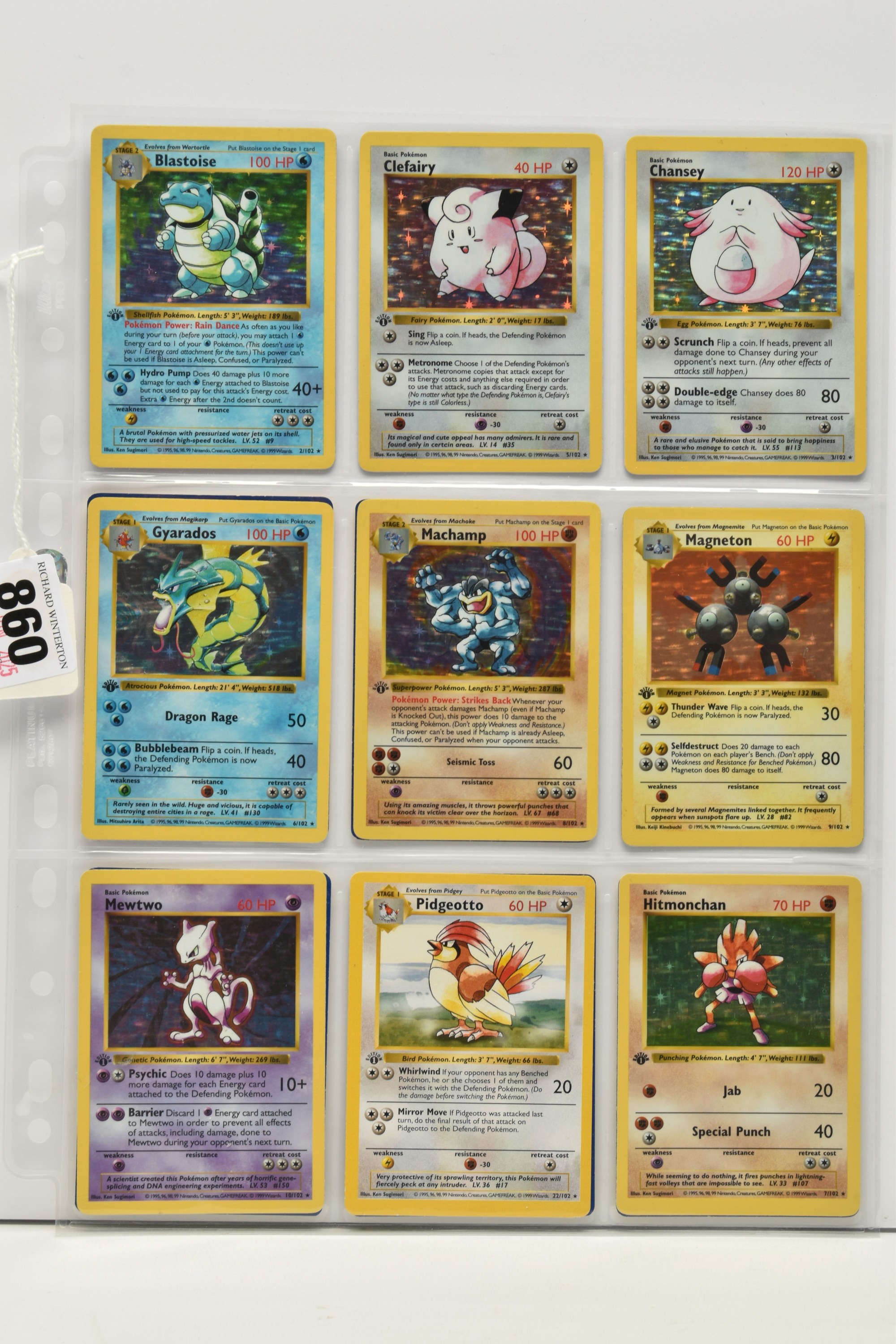 Collection Of Pokemon 1St Edition Base Set Cards Sold £2,000 Web