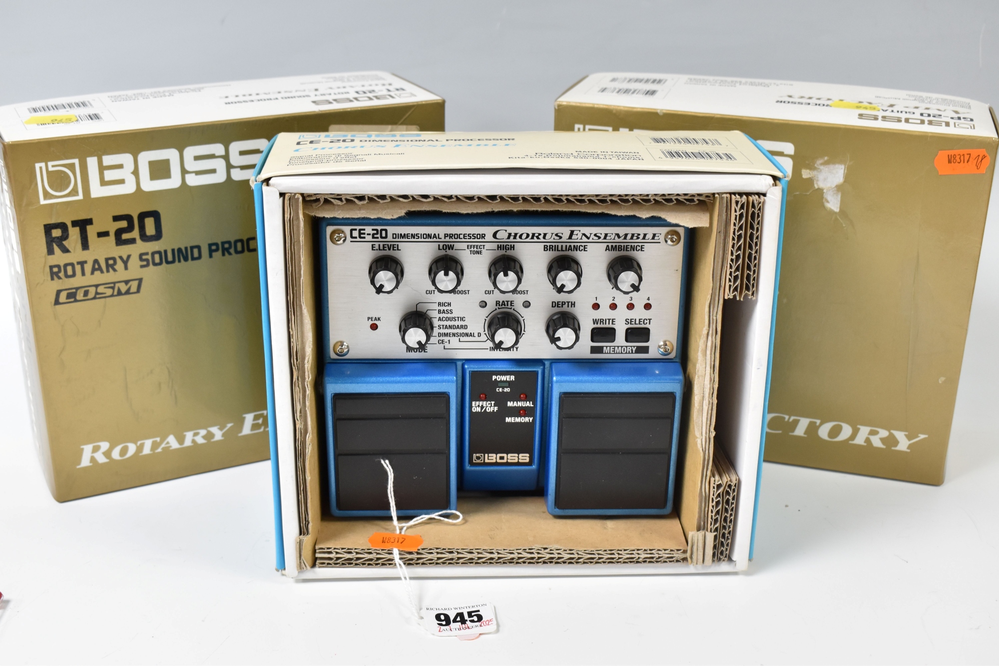 Three Boxed BOSS Guitar Effects Processors Sold £260
