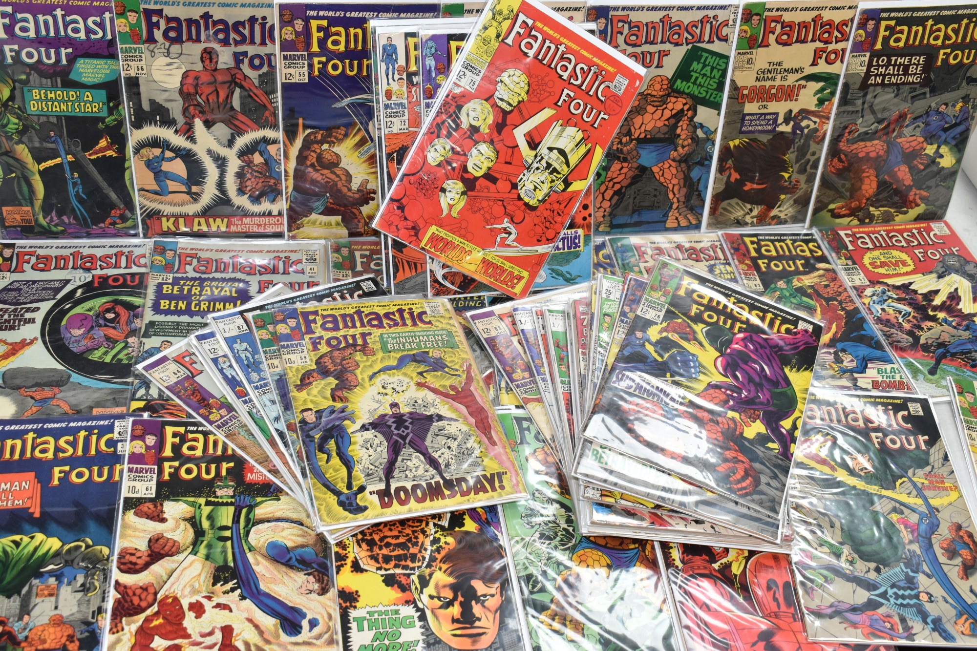 Collection Of Fantastic Four Marvel Comics Sold £560