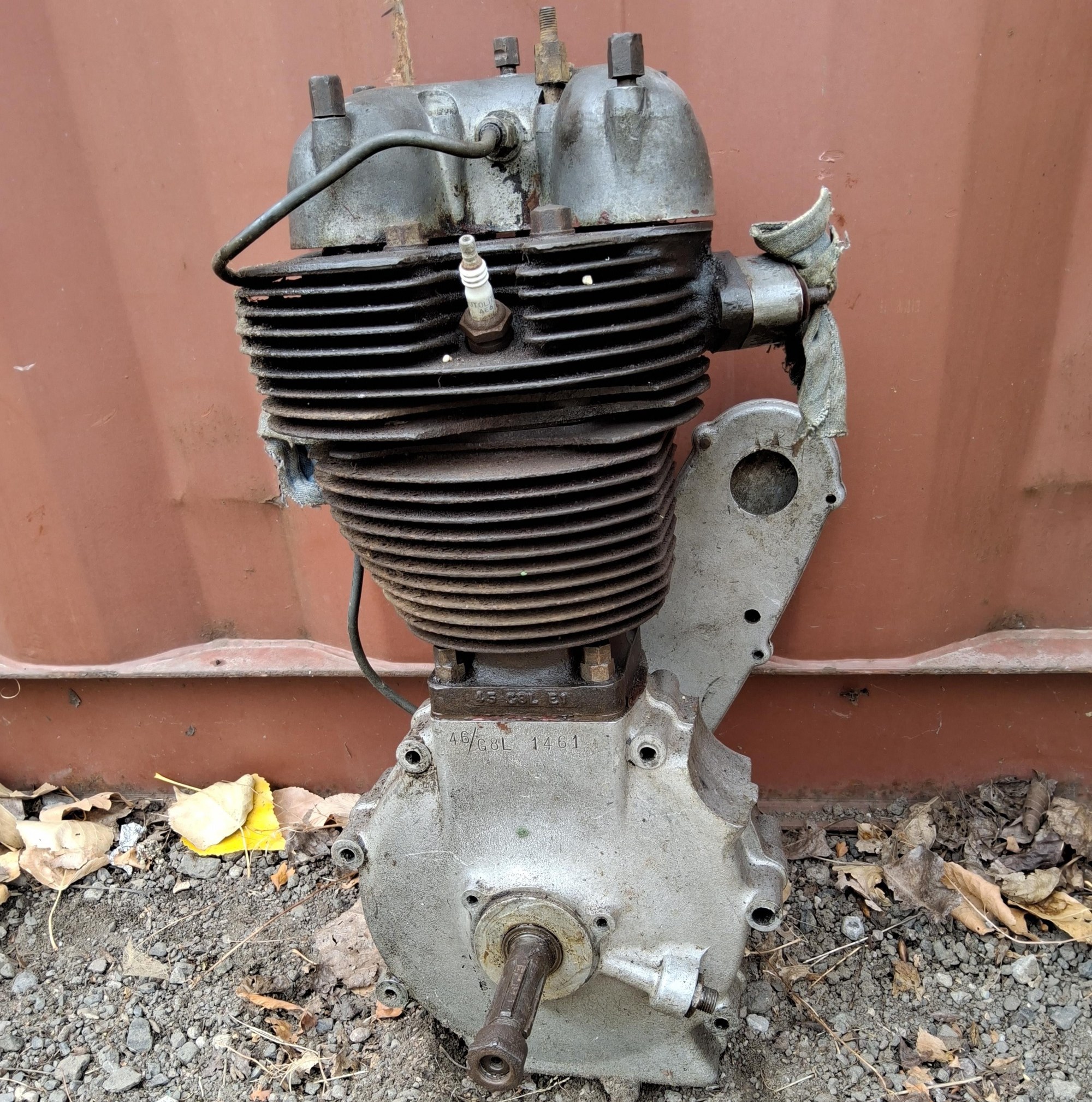 The rare Matchless engine stamped 1946.
