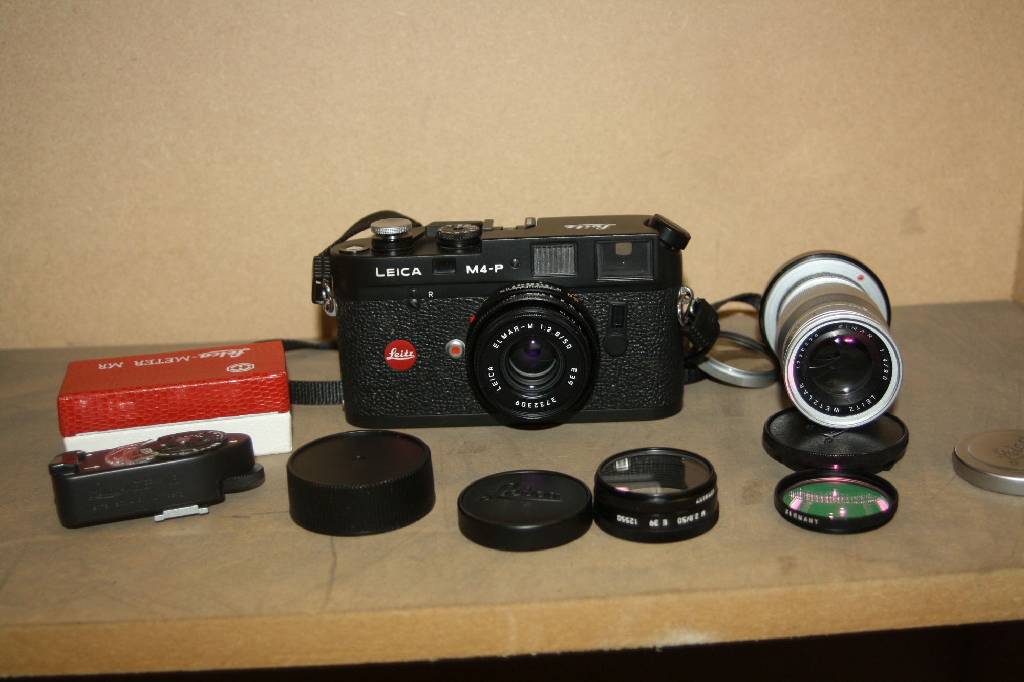 Leica M4P Film Camera With Elmar Lenses And MR Meter Sold £1,700