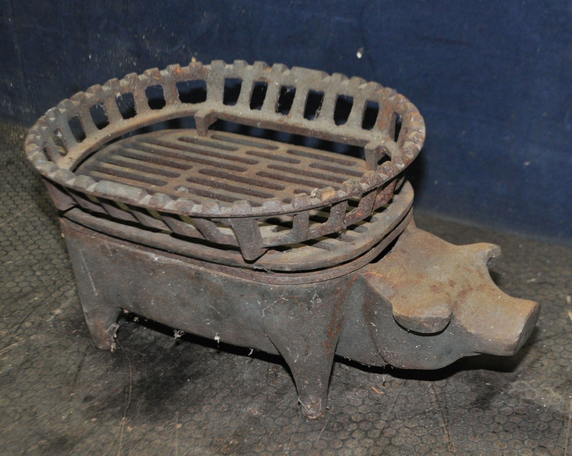 Early C20th Novelty Cast Iron Pig Fire Pit BBQ Sold £360