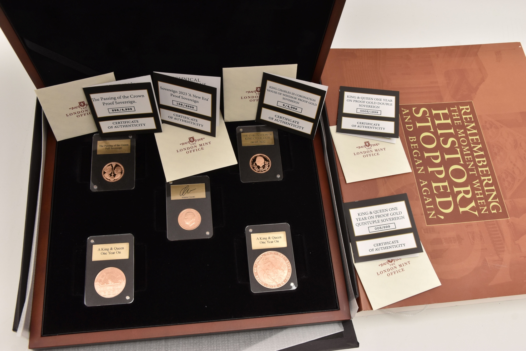 King Charles III 2023 five-coin set 'Remembering The Moment History Stopped And Began Again' sold £6,000.jpg