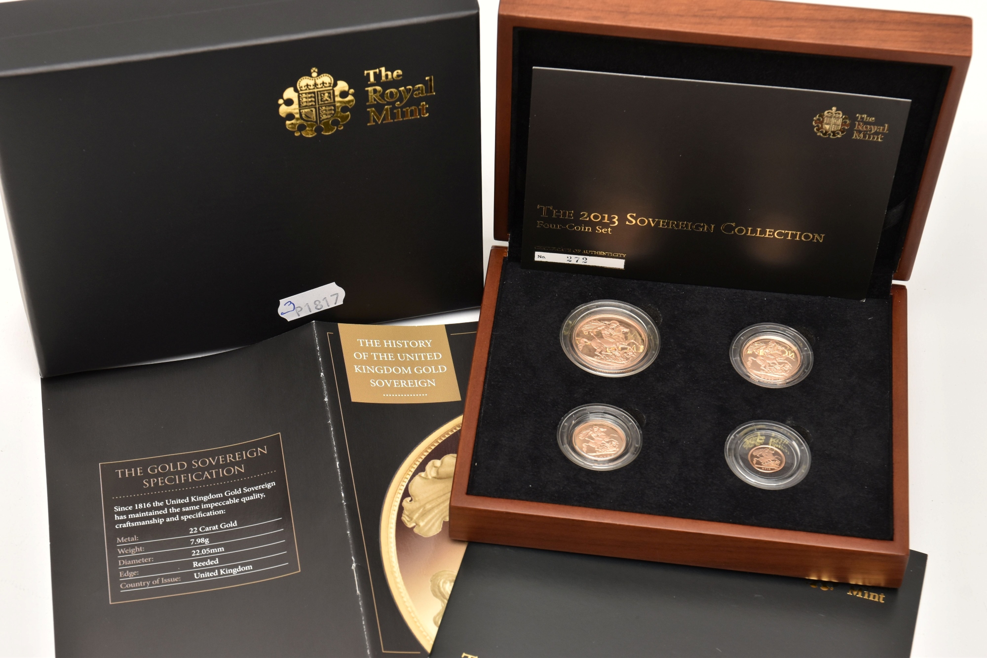 Royal Mint 2013 Proof Sovereign Collection Sold £1,800