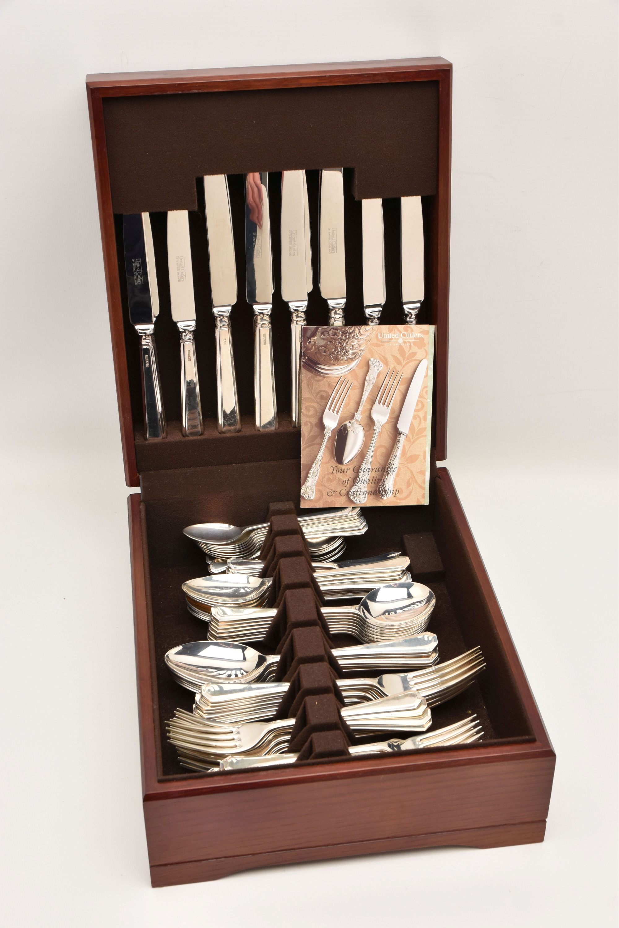 Eight Person Silver Canteen By United Cutlers Sheffield Sold £3,200