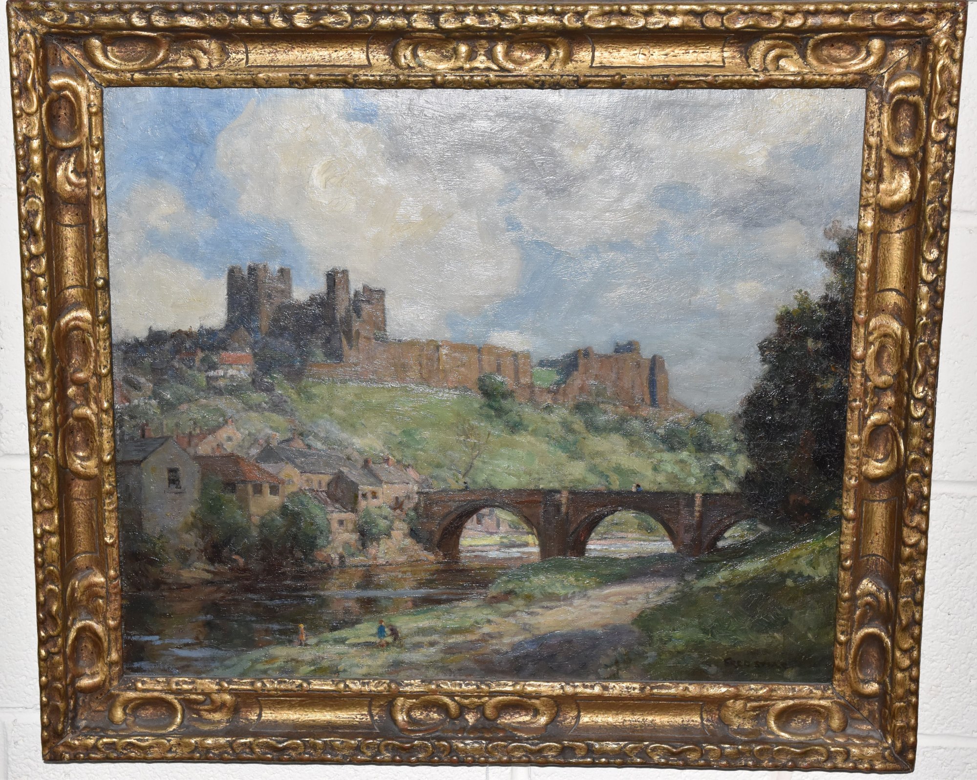 Fred Stead View Of Richmond Castle Oil Painting Sold £900