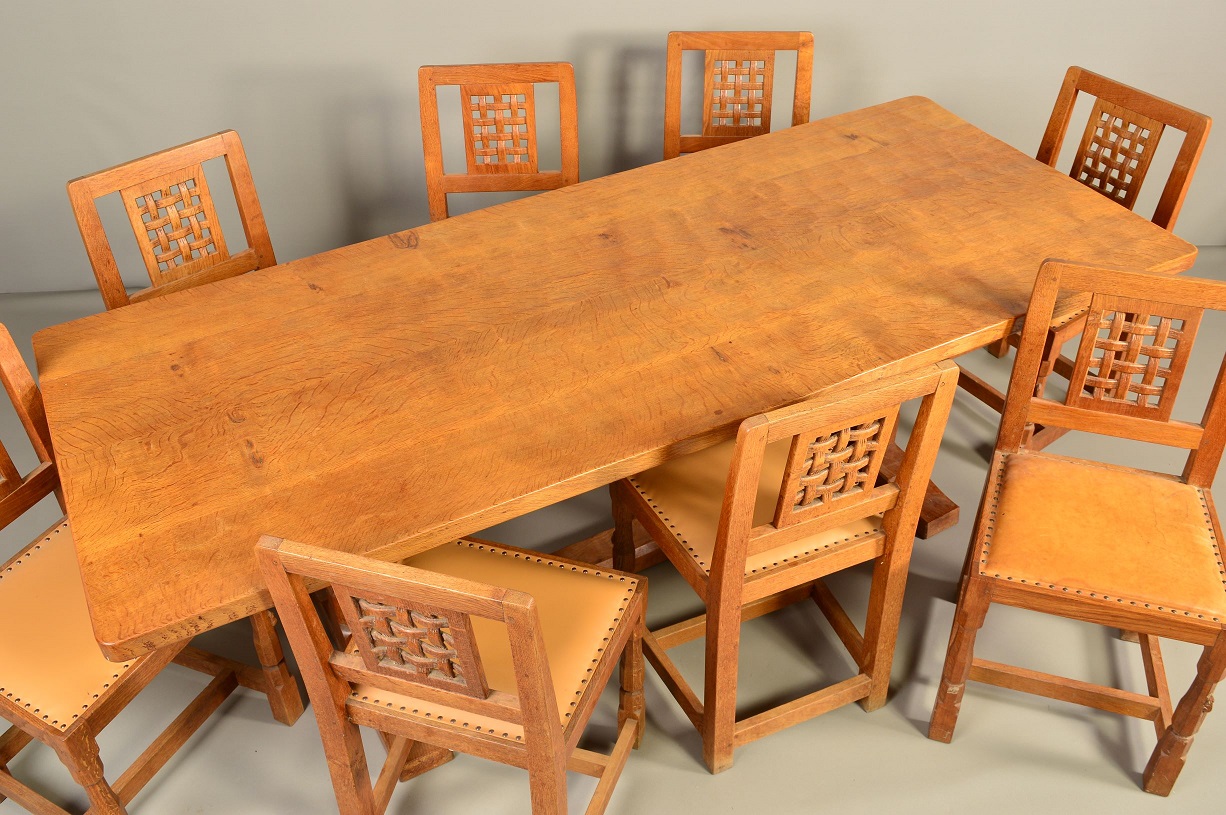 Mouseman Dining Table And Chairs