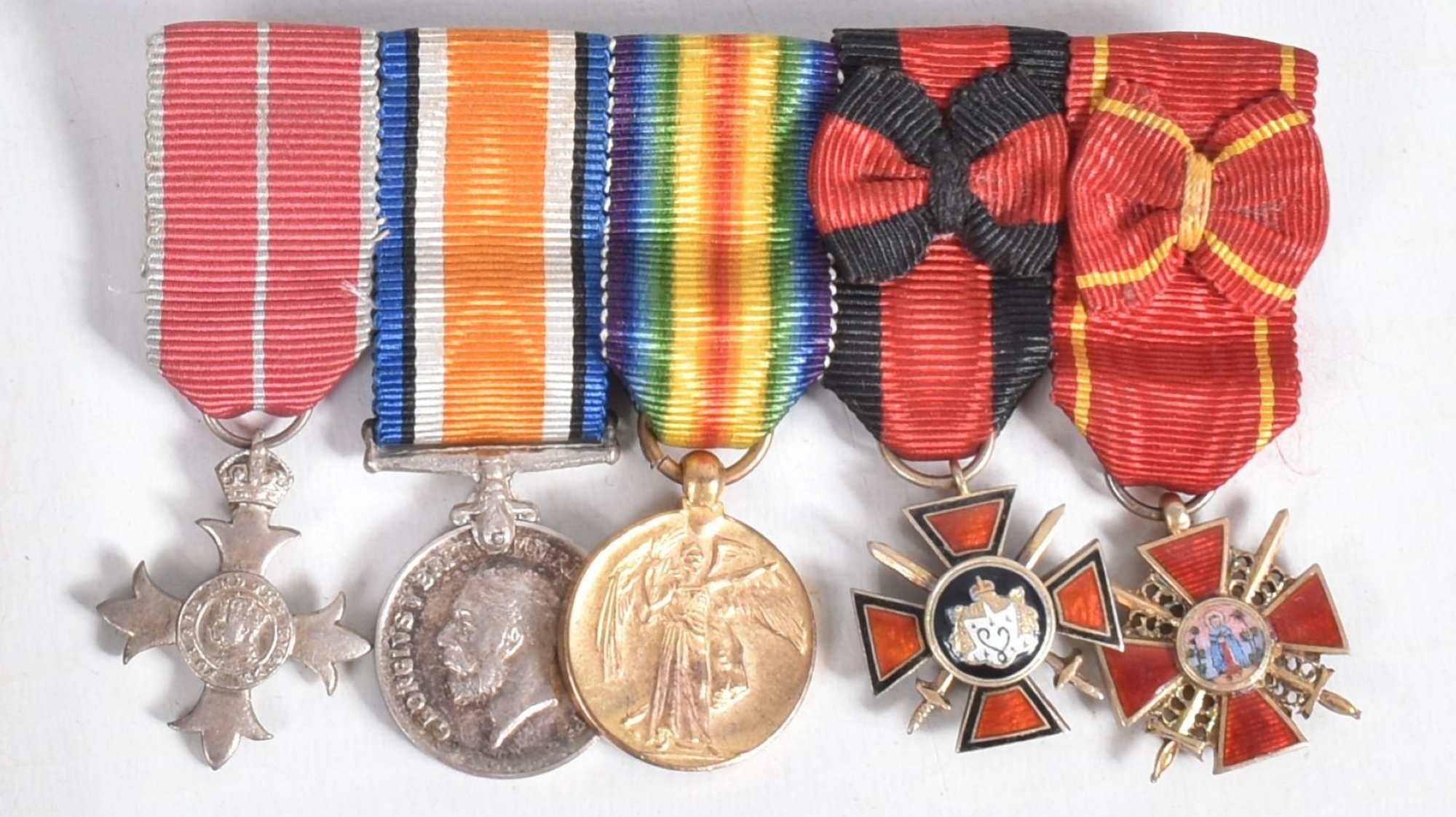 Captain RF Shaw MBE Miniature Medals Archive Sold £660 (Detail)