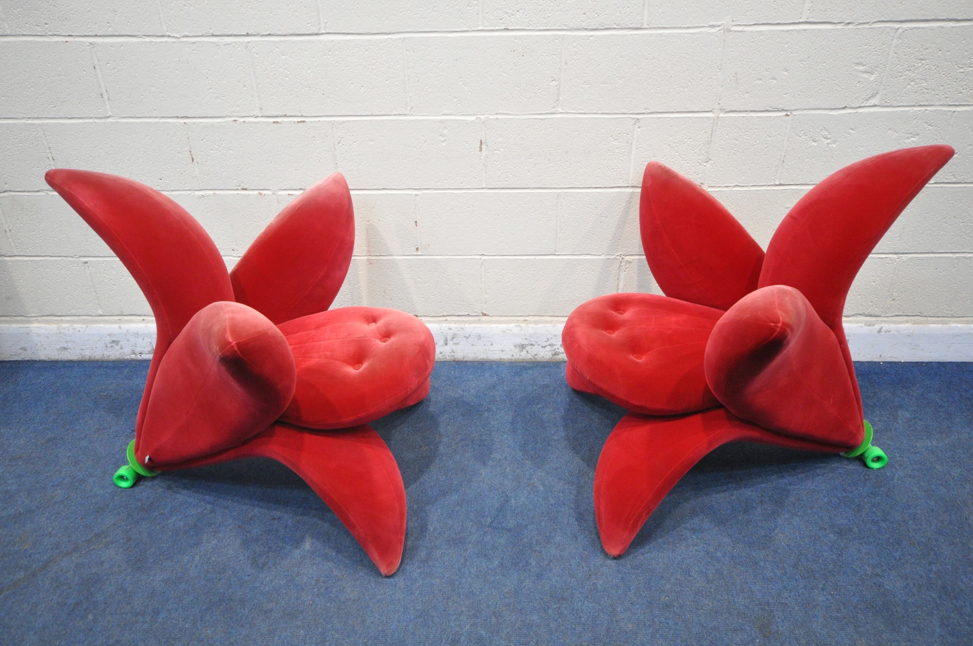 Masanori Umeda For Edra Italy Pair Of Getsuen Lily Armchairs Sold 1 400