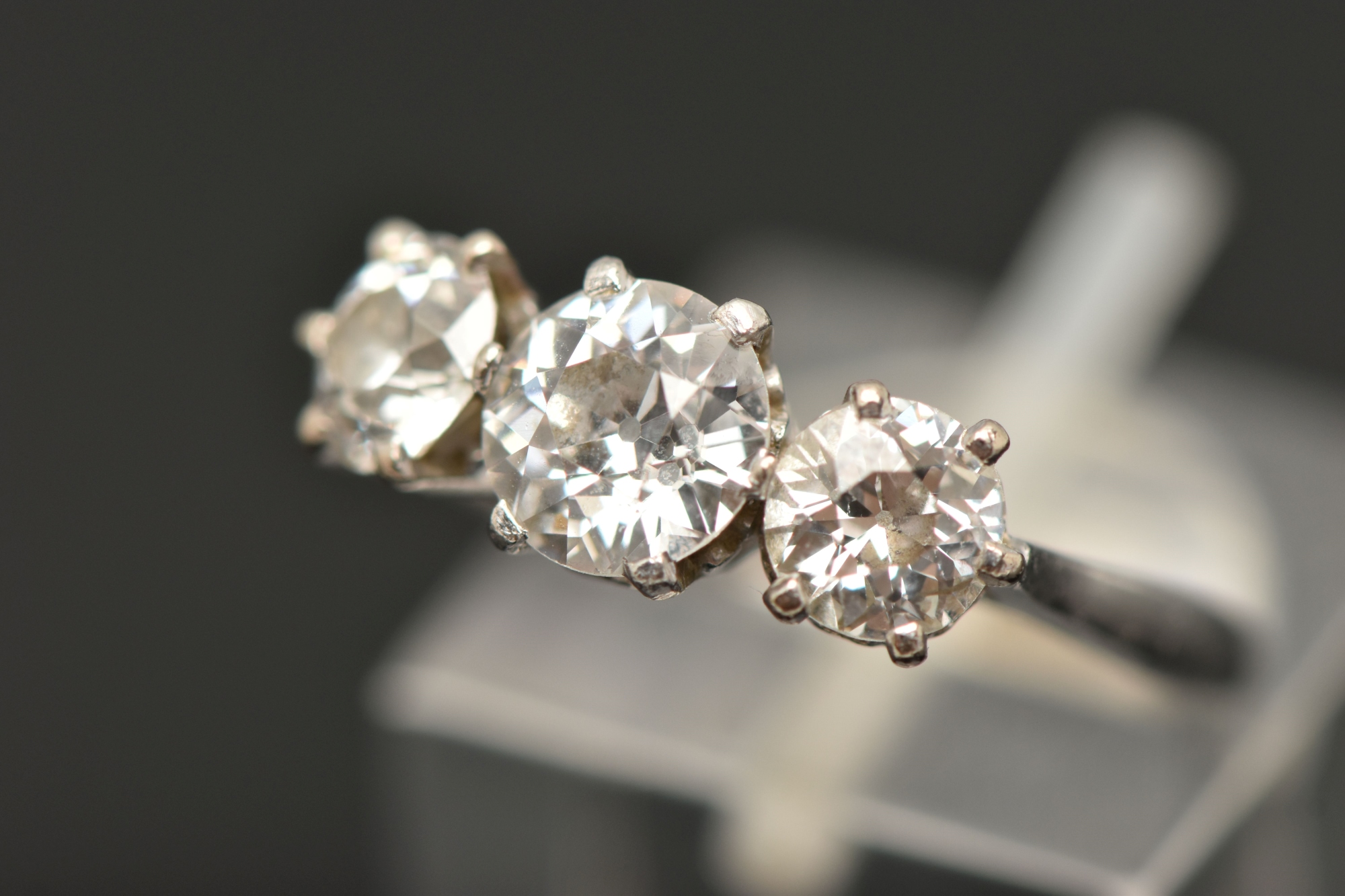 Platinum Three Stone Diamond Ring Sold £2,000